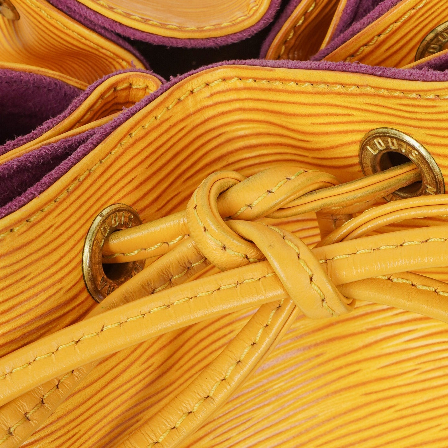 Louis Vuitton Petit Noe Yellow EPI Leather Shoulder Bag