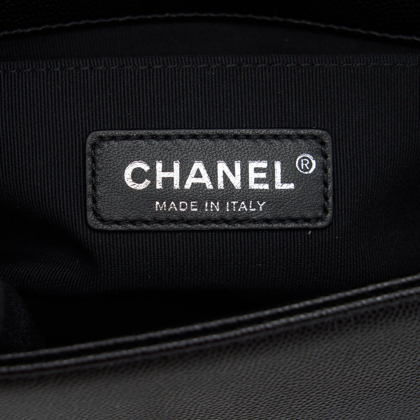 Chanel Small Boy Bag Caviar Black Ruthenium Sliver Hardware (Microchip?