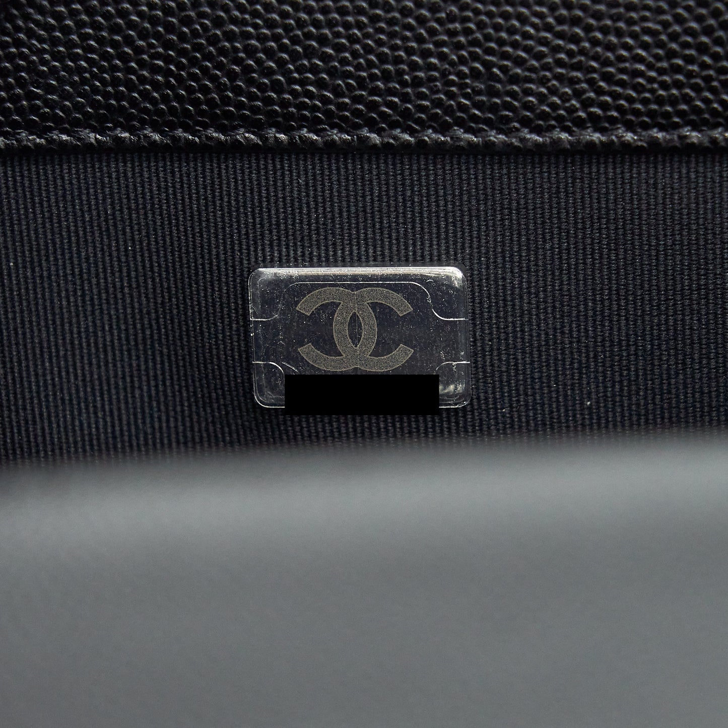Chanel Small Boy Bag Caviar Black Ruthenium Sliver Hardware (Microchip?