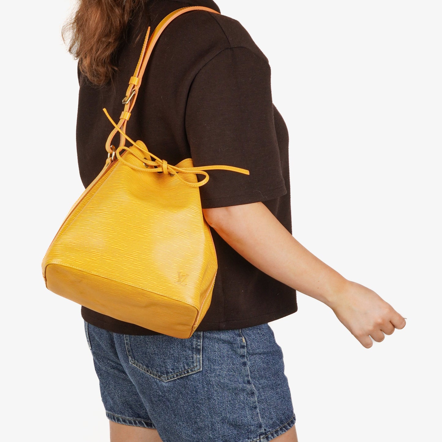 Louis Vuitton Petit Noe Yellow EPI Leather Shoulder Bag
