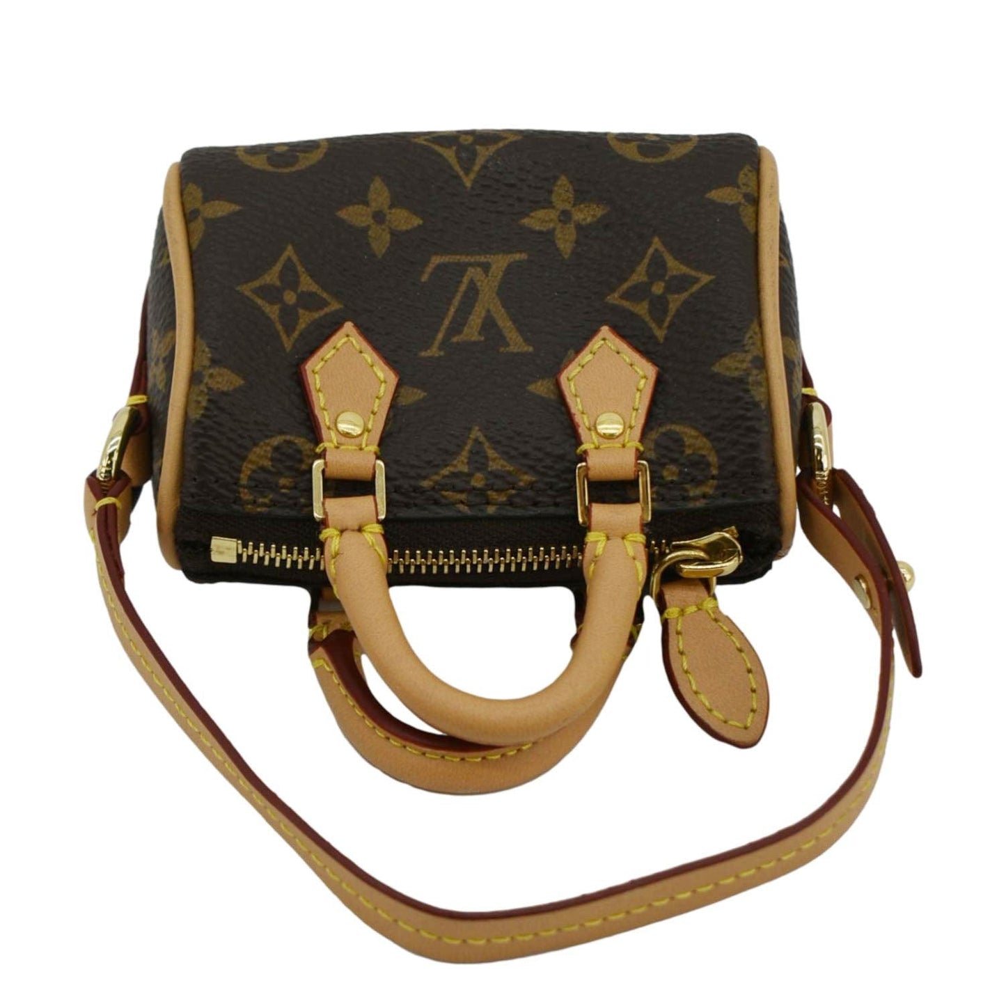 LOUIS VUITTON  Monogram Canvas Bag Charm Brown