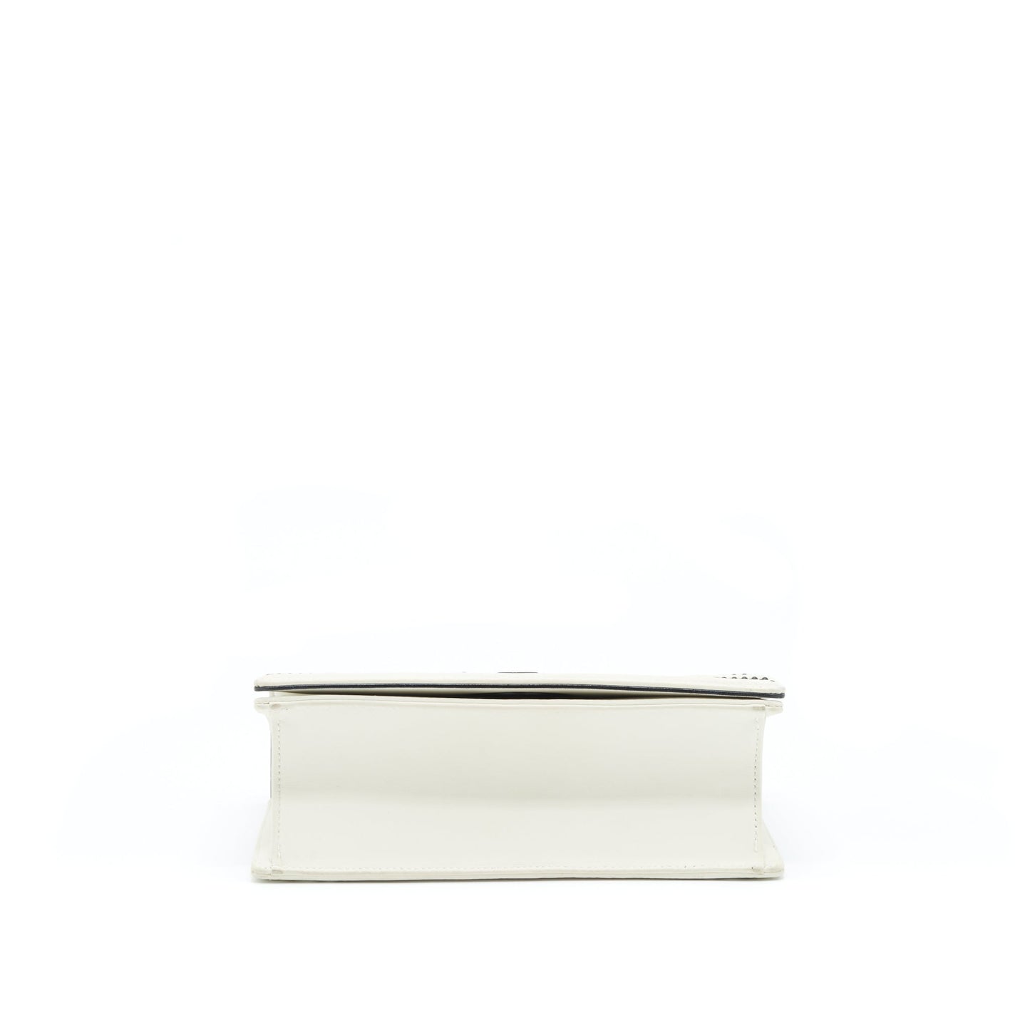Dior Small Studded Diorama White With Black Hardware