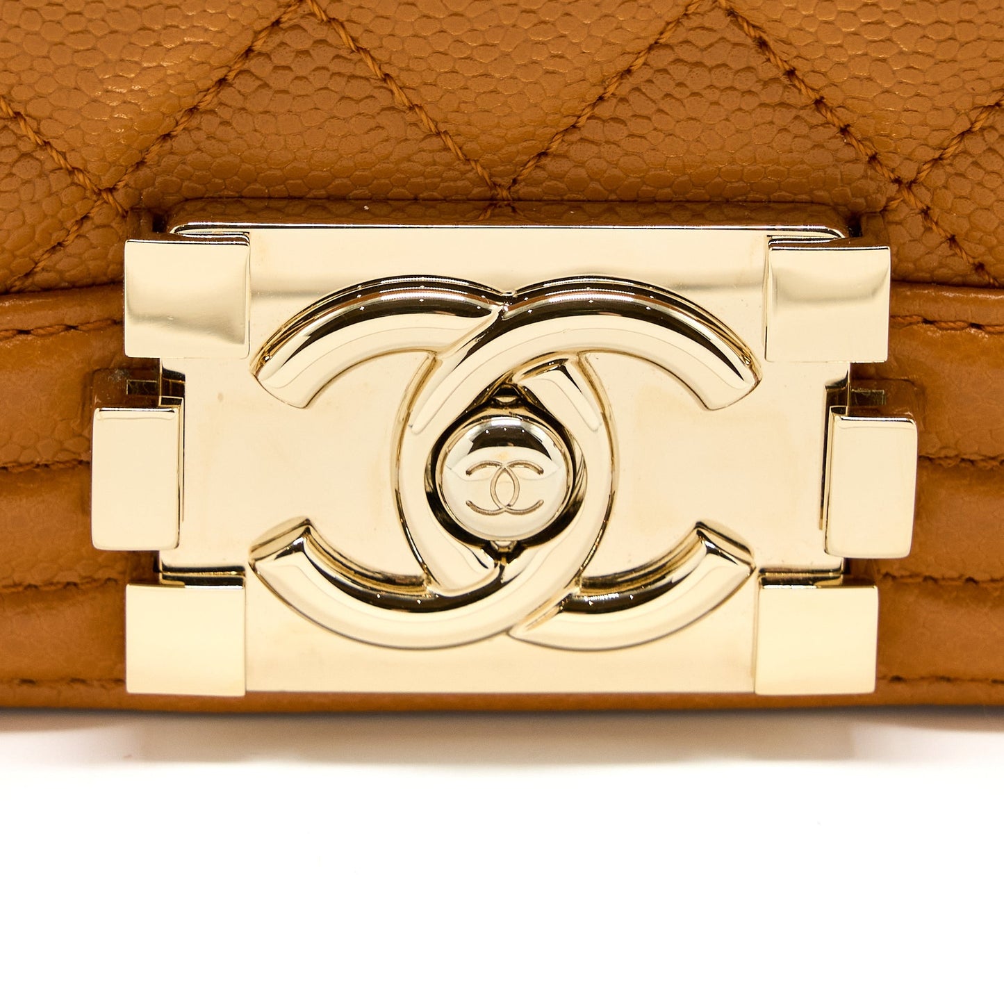 Chanel Small Boy Bag Caviar 21A NC630 Caramel L (Microchip)