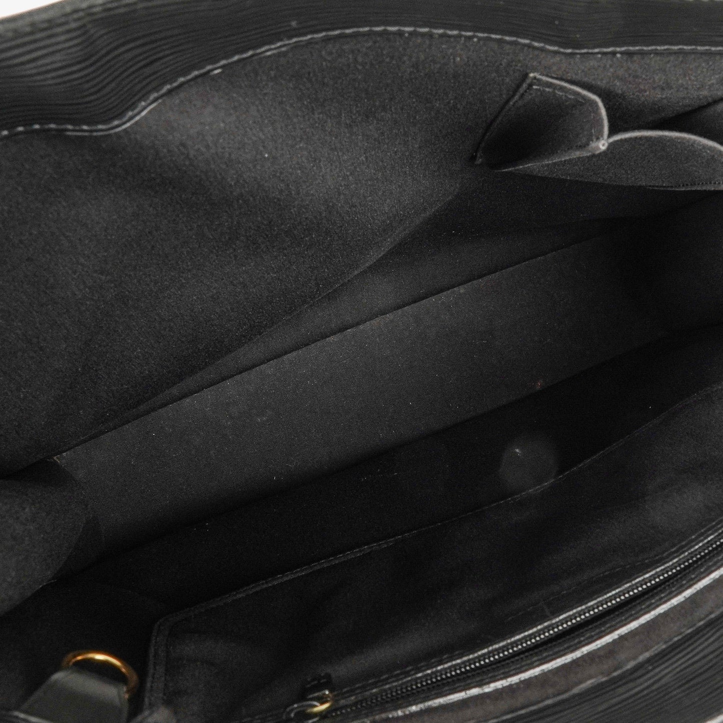 Louis Vuitton Sac Plat Black Epi Leather Bag