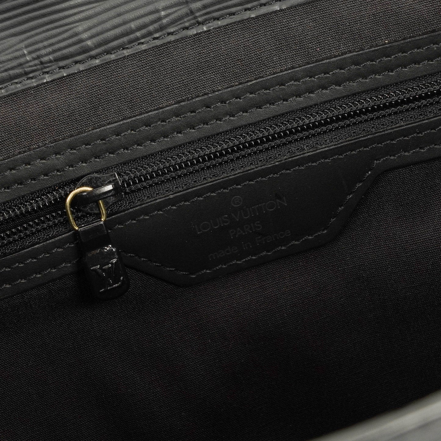 Louis Vuitton Sac Plat Black Epi Leather Bag