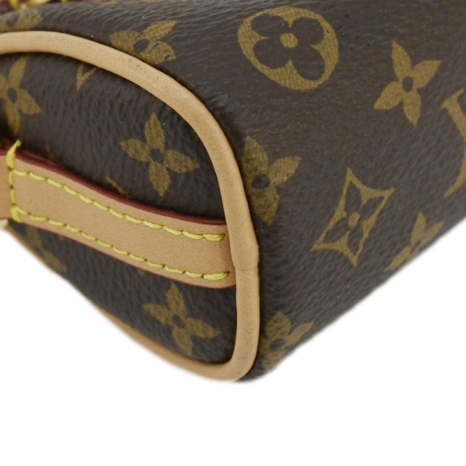 LOUIS VUITTON  Monogram Canvas Bag Charm Brown