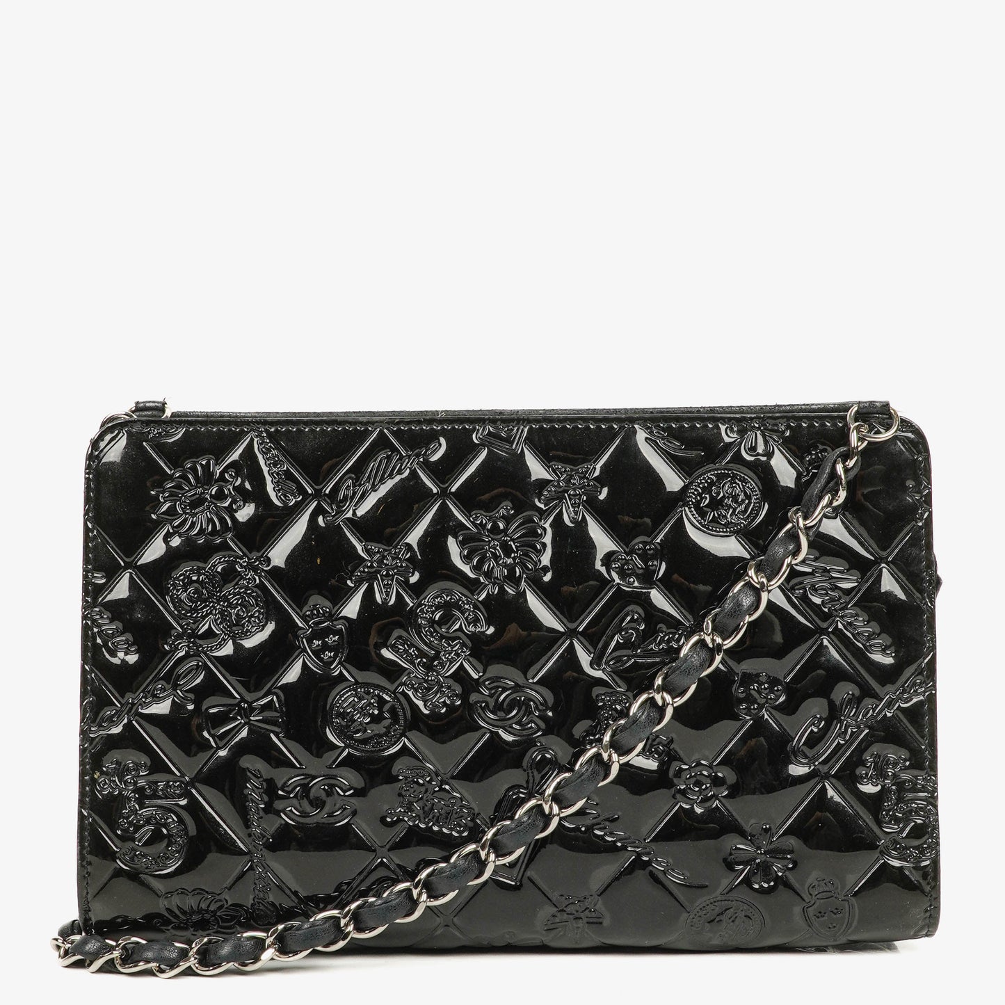 Chanel Lucky Charm Black Patent Leather Pochette