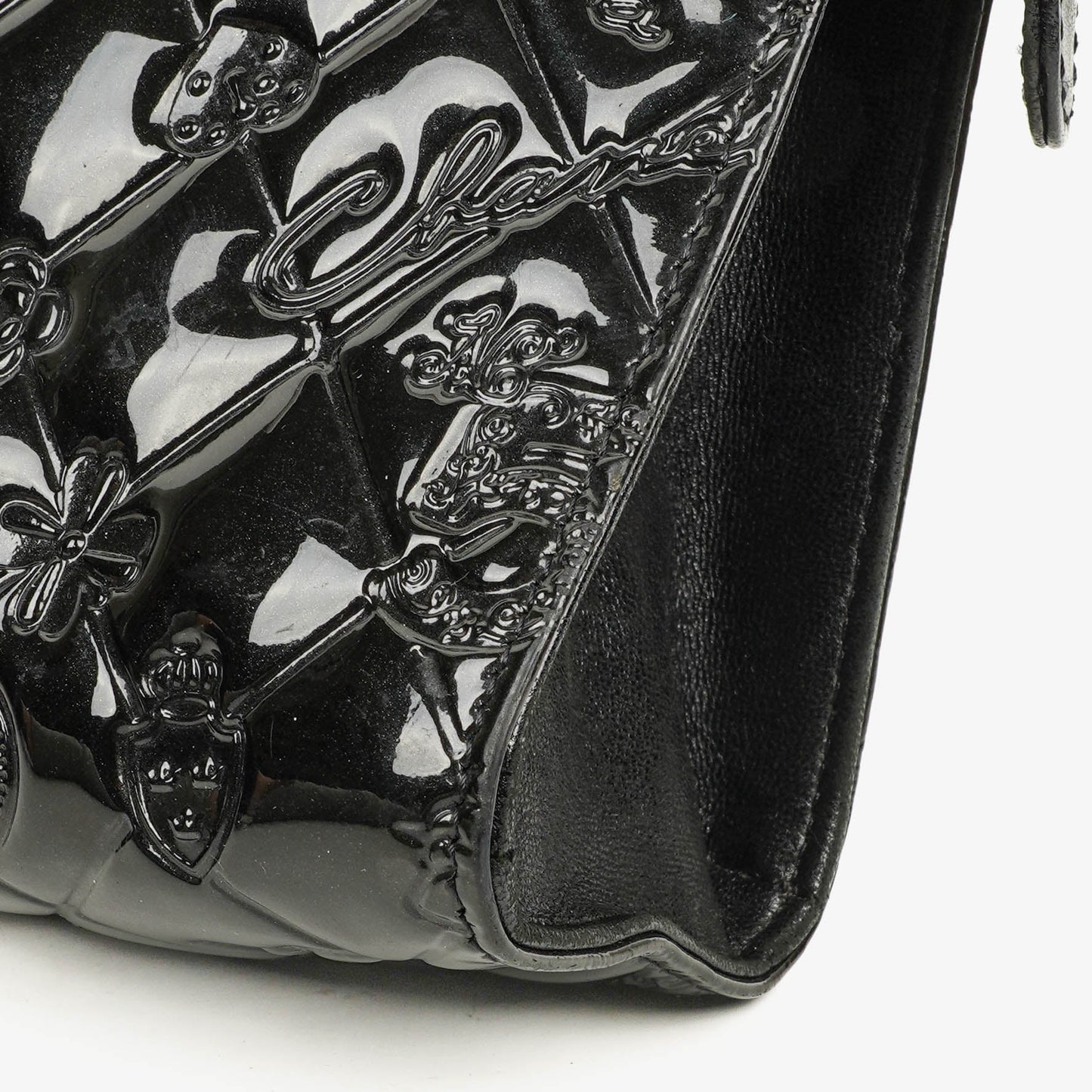 Chanel Lucky Charm Black Patent Leather Pochette