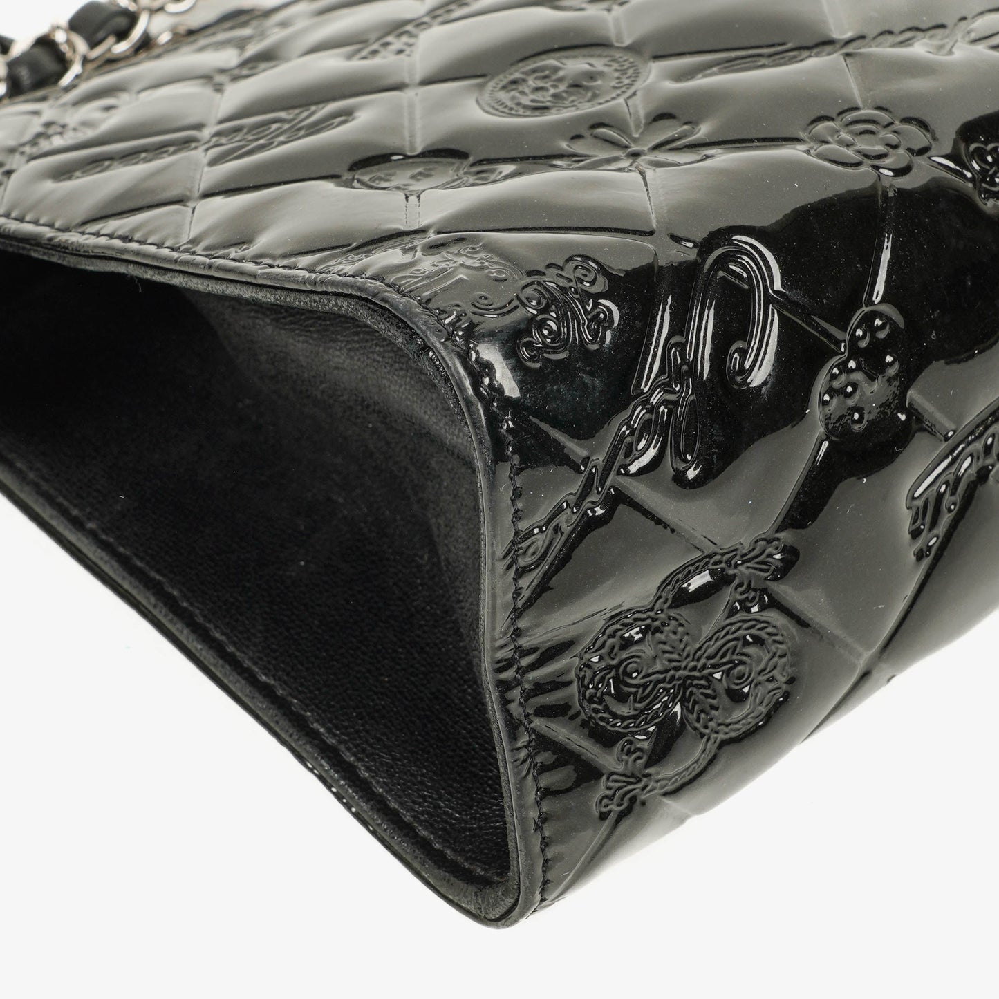 Chanel Lucky Charm Black Patent Leather Pochette