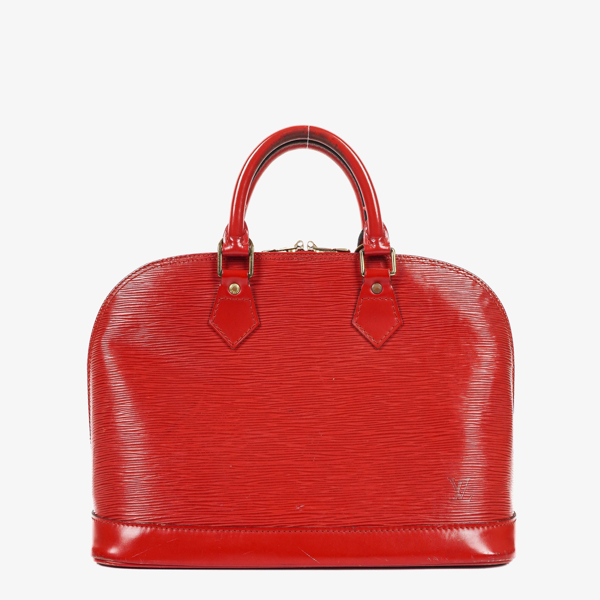 Louis Vuitton Alma PM In Red EPI Leather Handbag