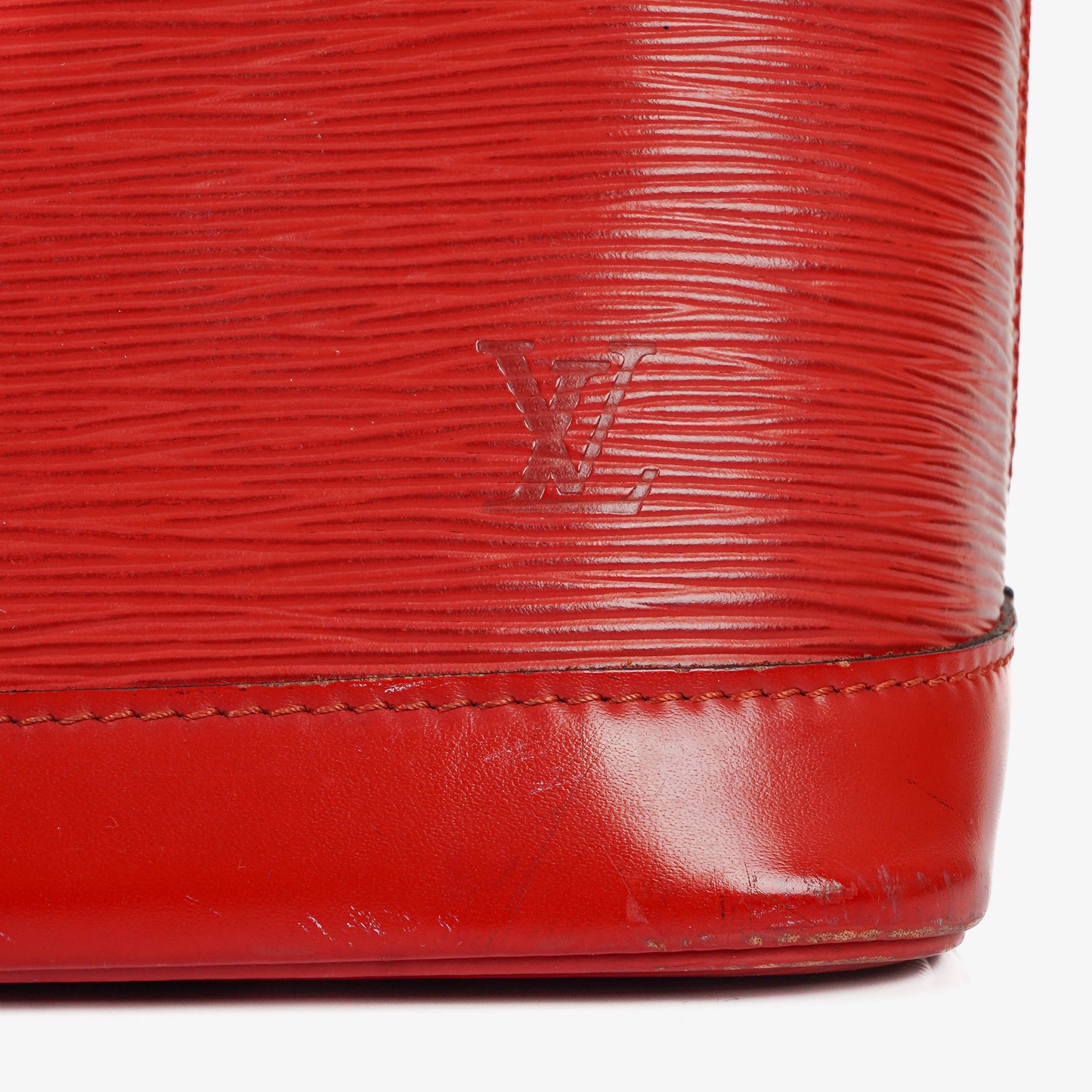 Louis Vuitton Alma PM In Red EPI Leather Handbag