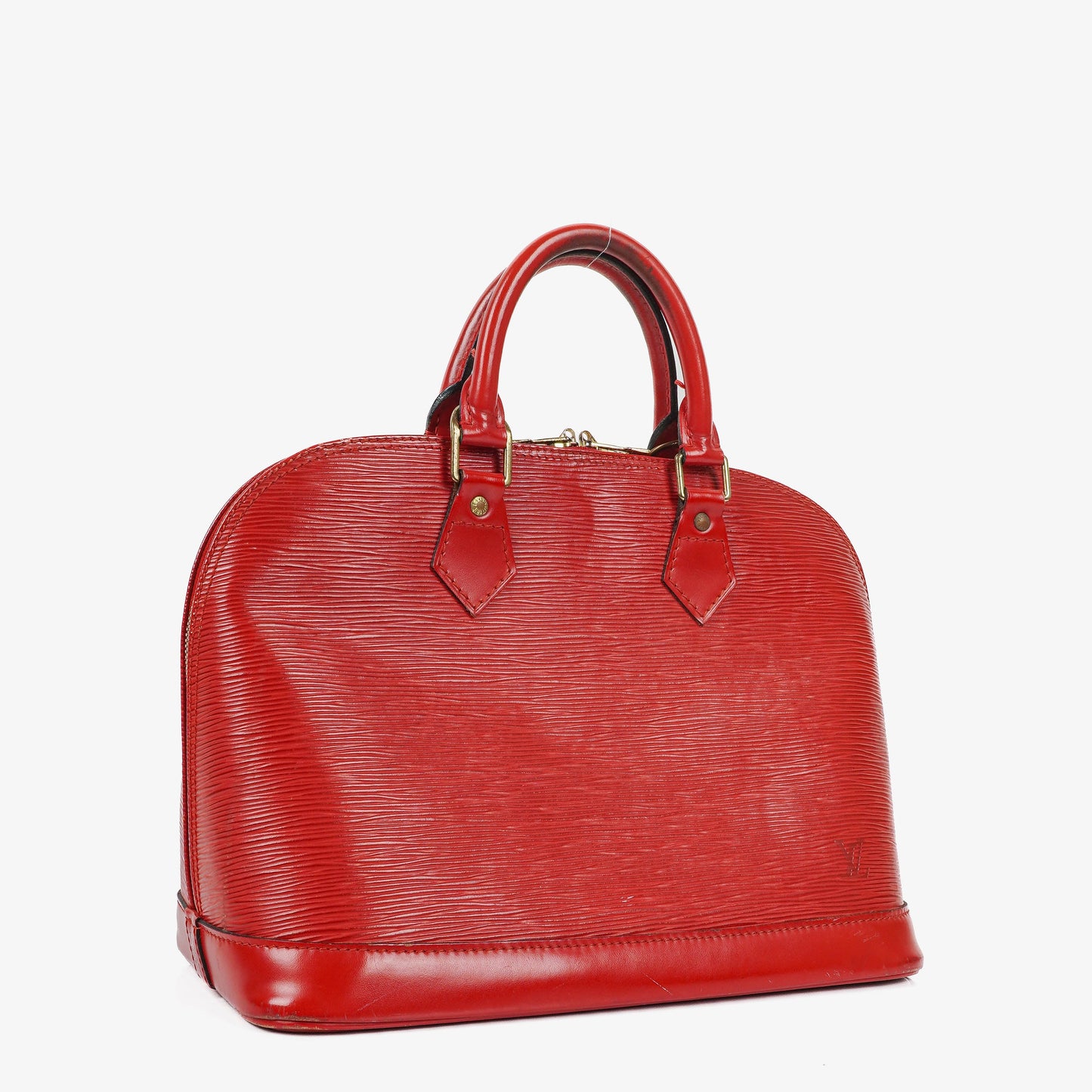 Louis Vuitton Alma PM In Red EPI Leather Handbag
