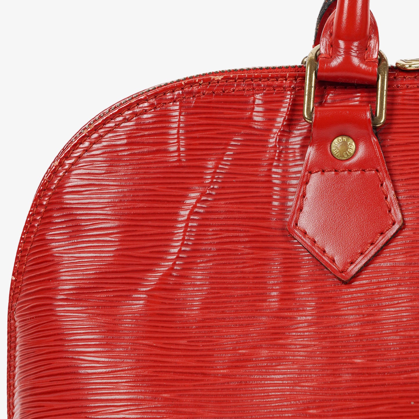 Louis Vuitton Alma PM In Red EPI Leather Handbag