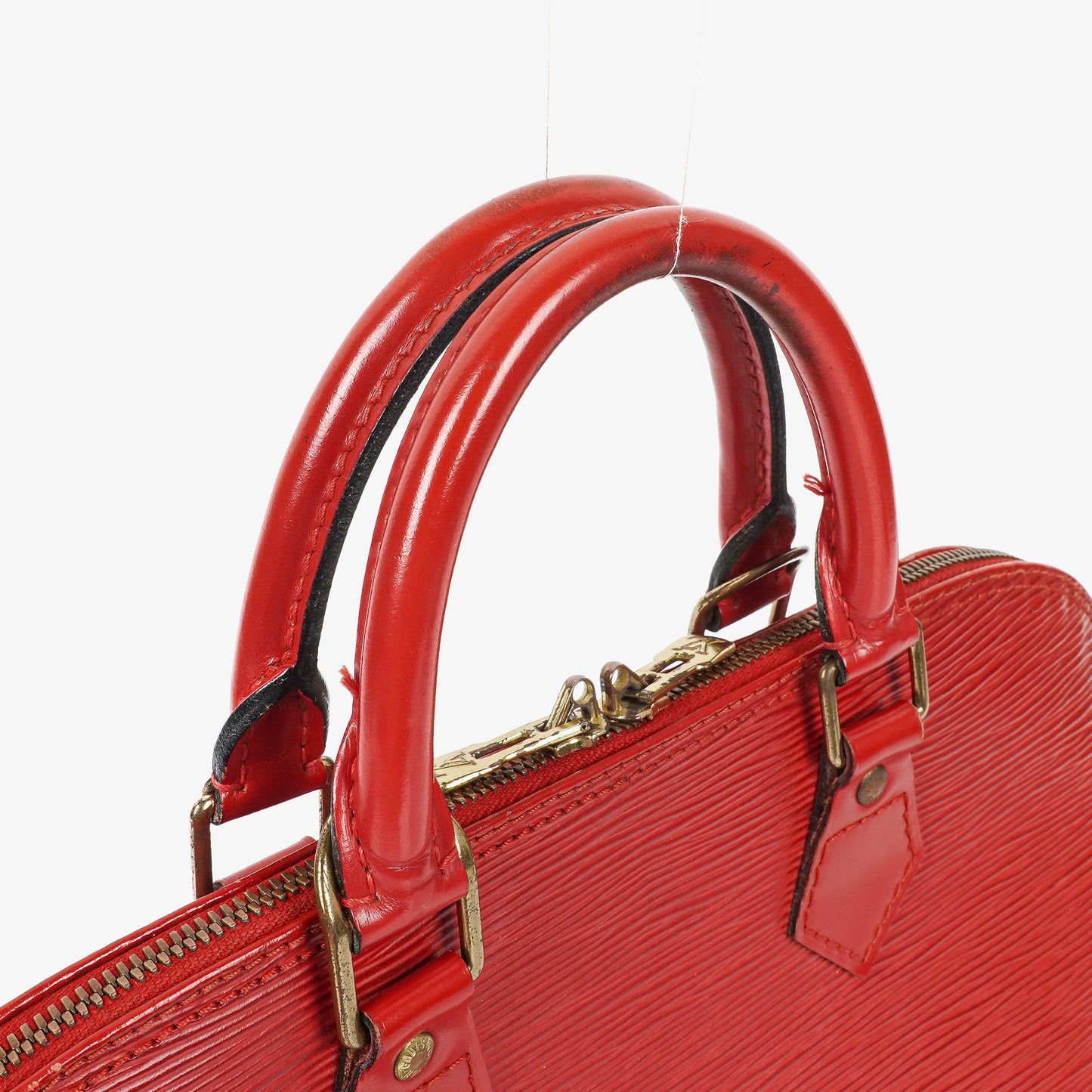 Louis Vuitton Alma PM In Red EPI Leather Handbag