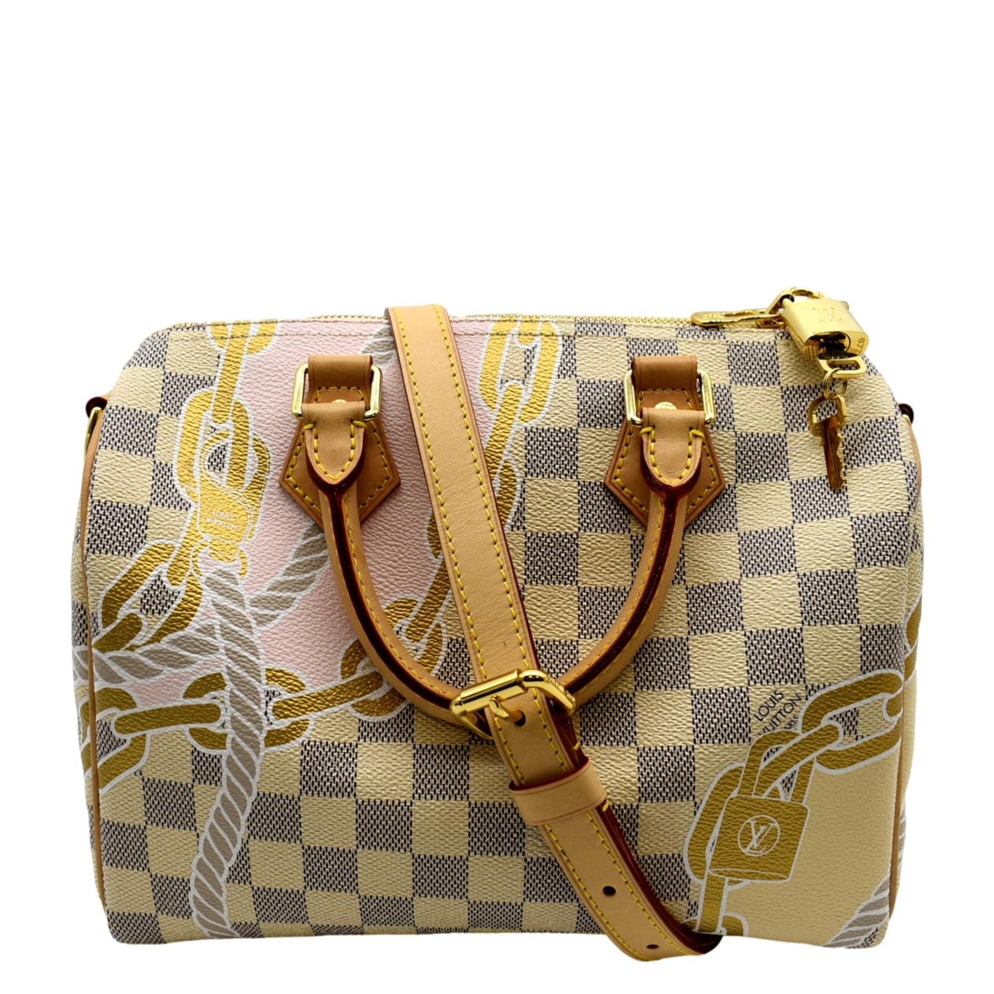 LOUIS VUITTON Nautical  25 Bandouliere Damier Azur Shoulder Bag White