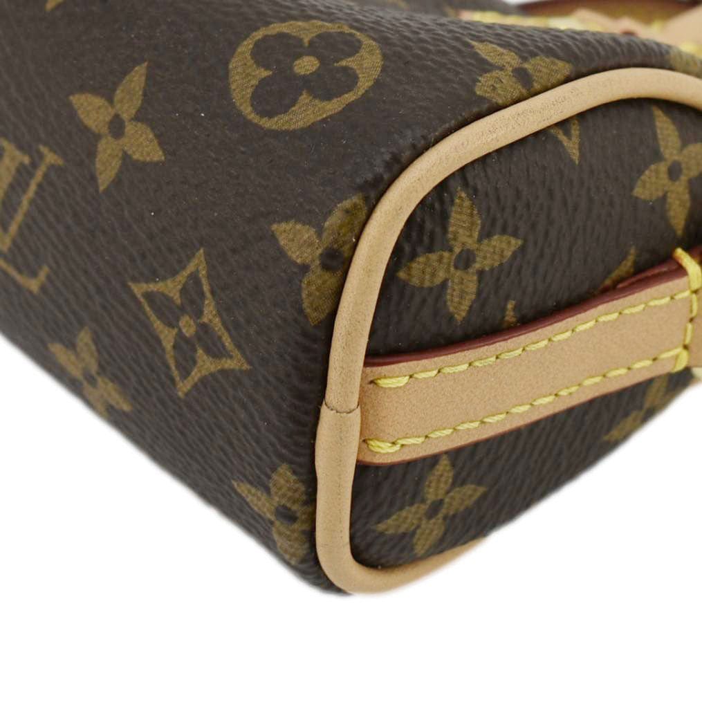 LOUIS VUITTON  Monogram Canvas Bag Charm Brown