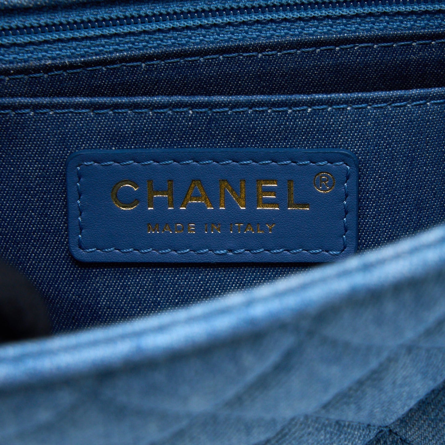 Chanel Pearl Crush Mini Square Flap Bag Denim Brushed  (Microchip)