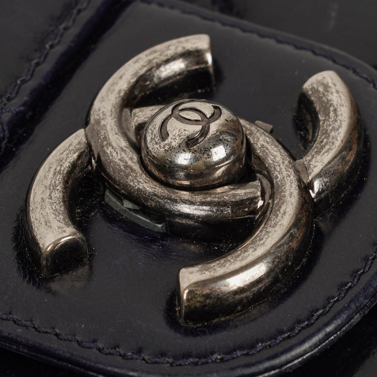 Chanel Perfect Edge Glazed Navy Quilted Calfskin Flap Bag