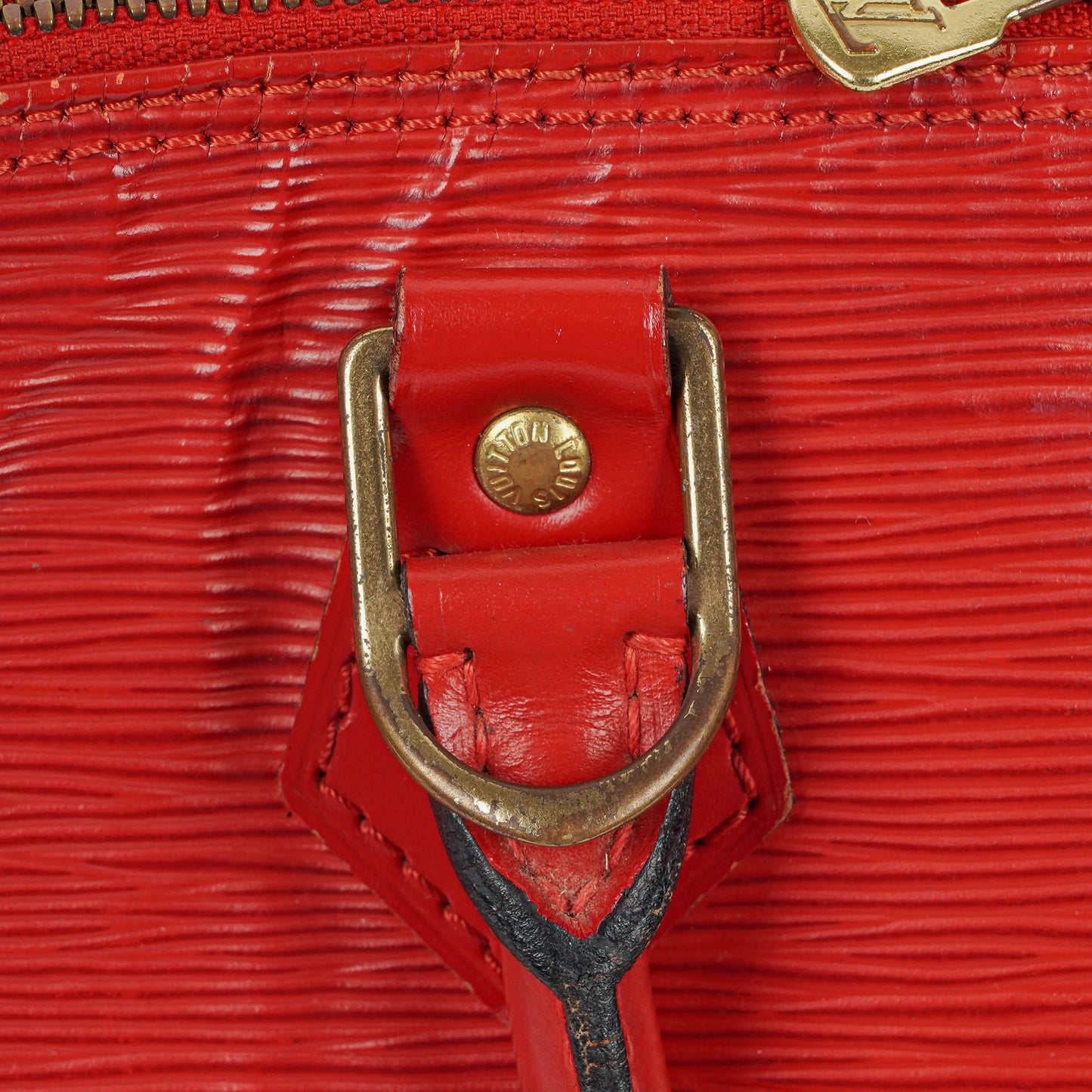 Louis Vuitton Alma PM In Red EPI Leather Handbag