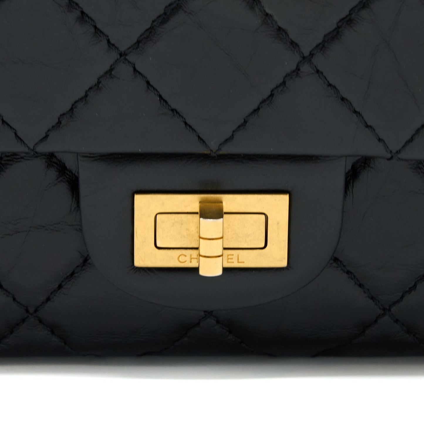 Chanel 2.55 Reissue 226 Aged Calfskin Black Brushed  (Microchip)