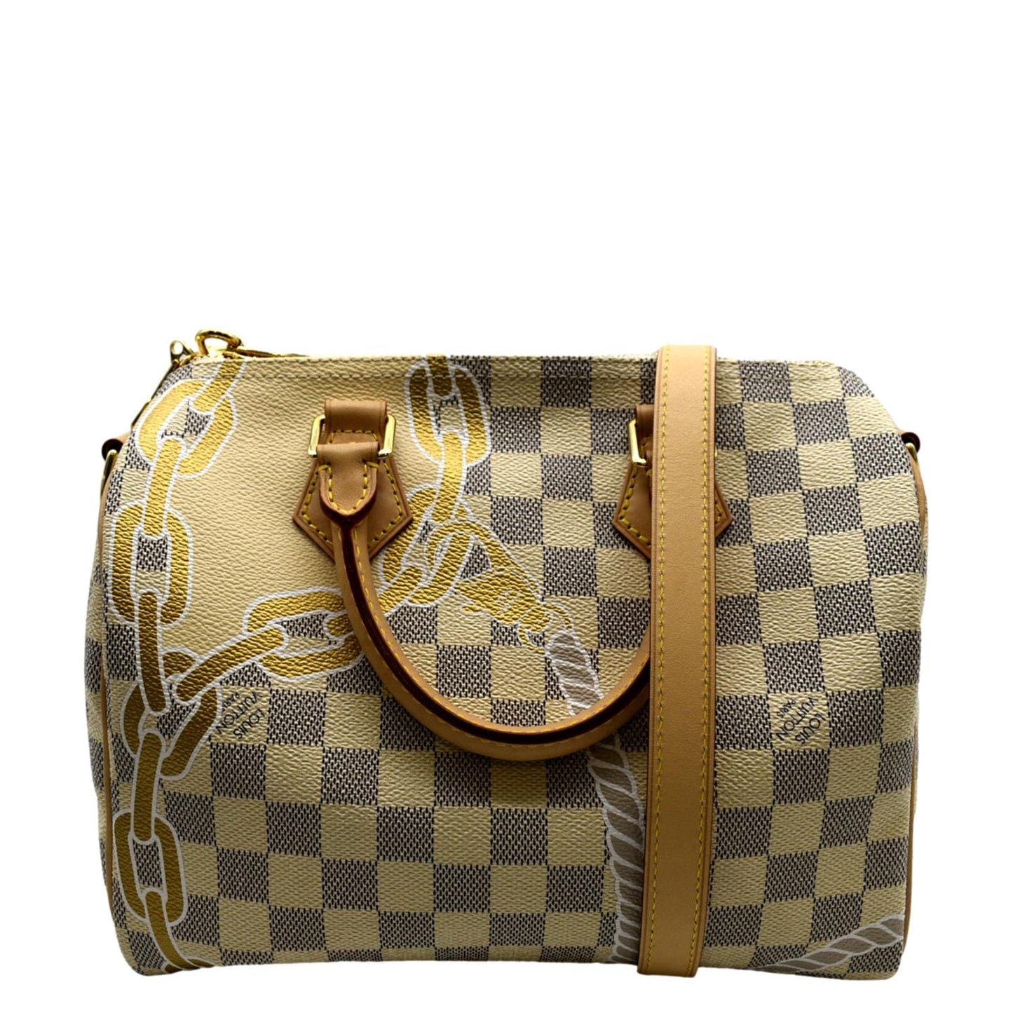 LOUIS VUITTON Nautical  25 Bandouliere Damier Azur Shoulder Bag White