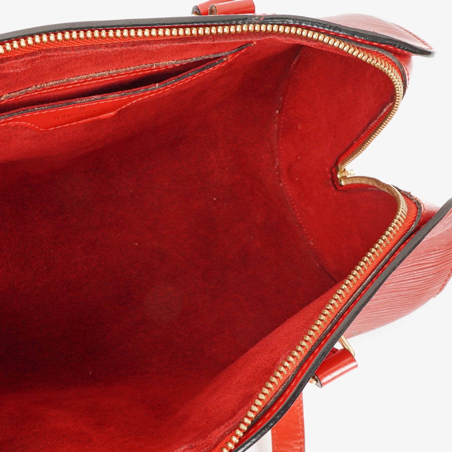 Louis Vuitton Soufflot Handbag In Red Epi Leather