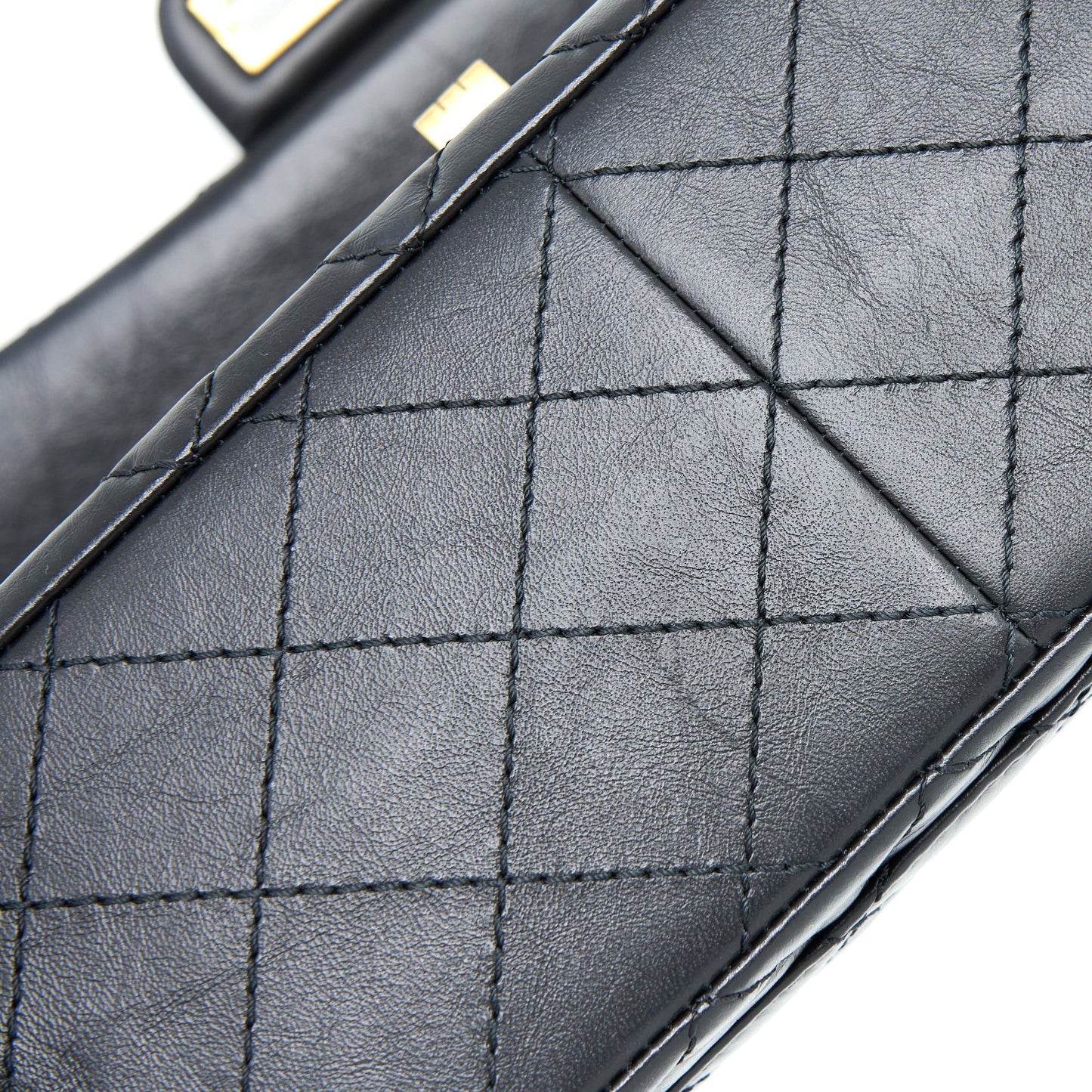 Chanel 2.55 Reissue 226 Aged Calfskin Black Brushed  (Microchip)