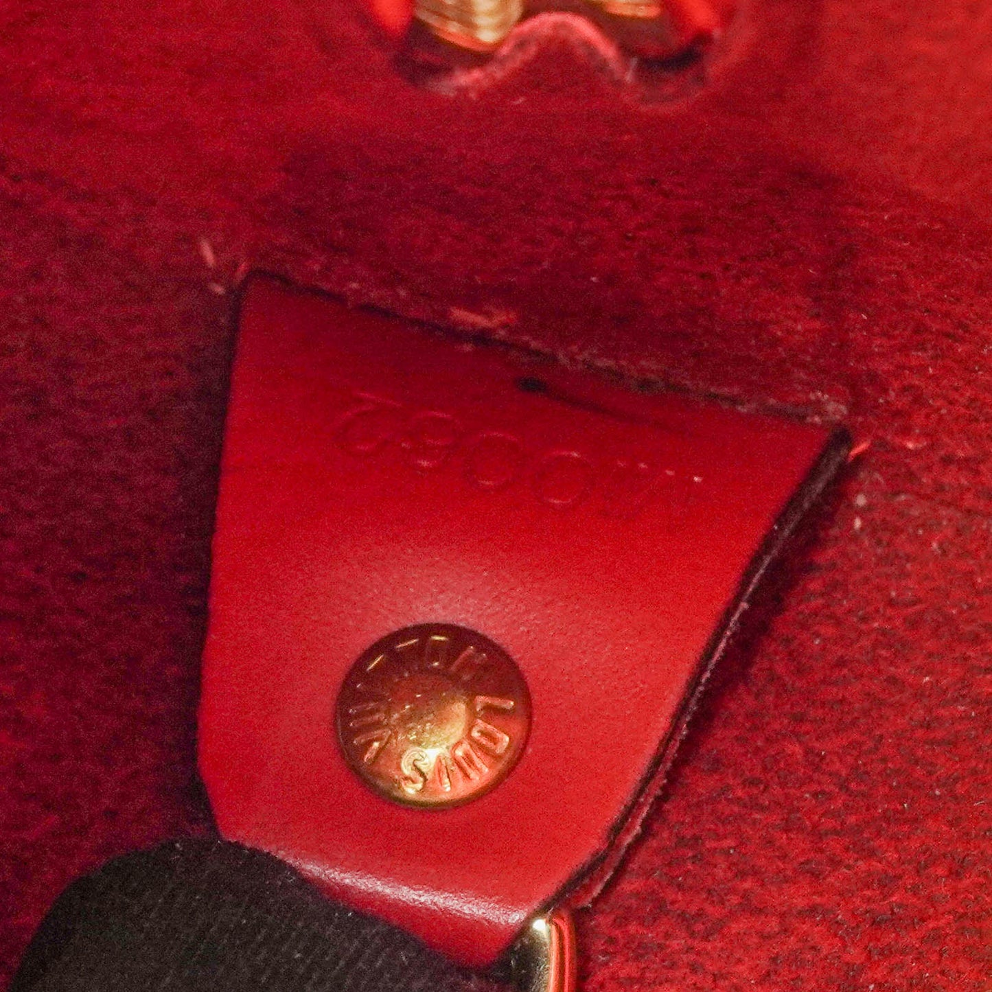 Louis Vuitton Soufflot Handbag In Red Epi Leather