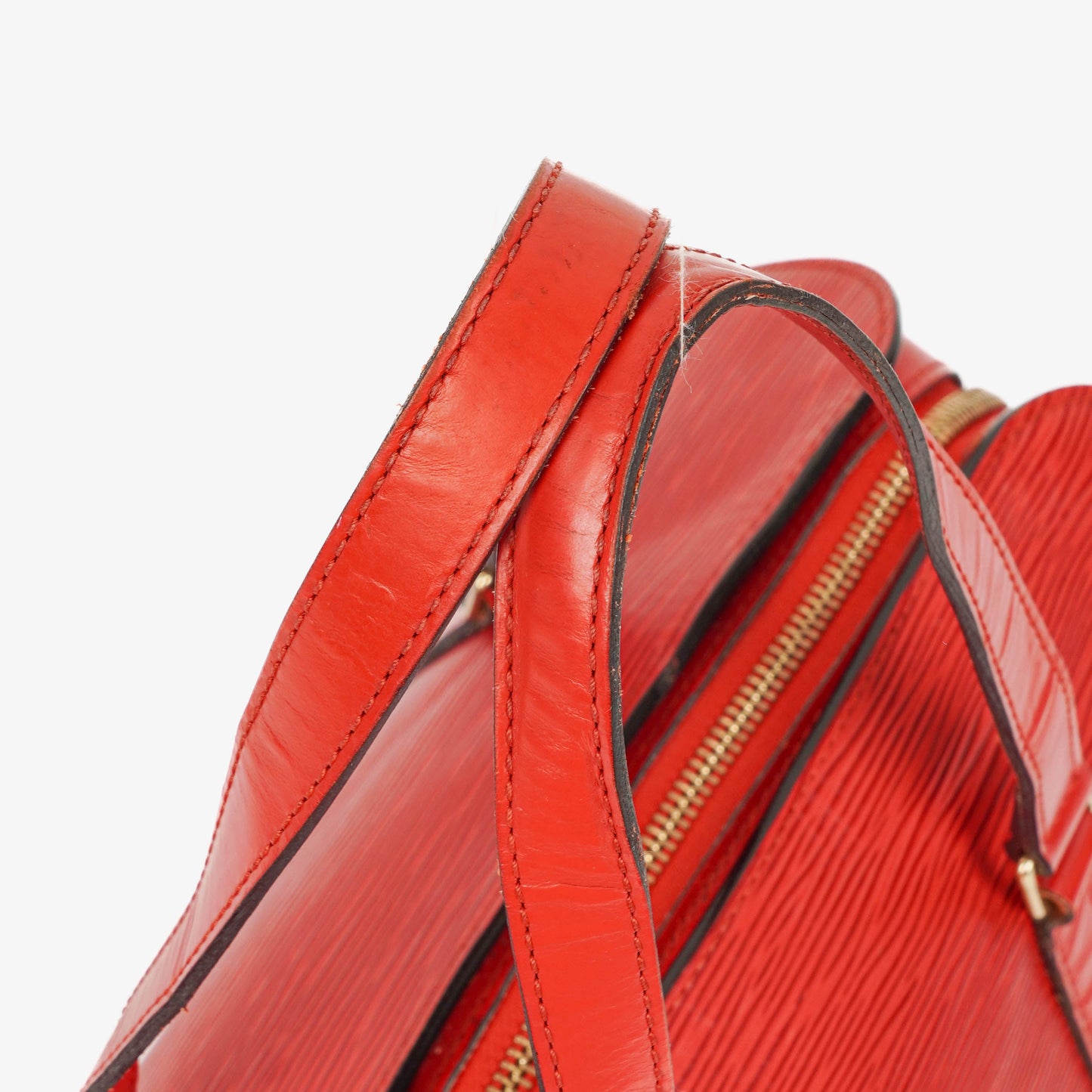 Louis Vuitton Soufflot Handbag In Red Epi Leather