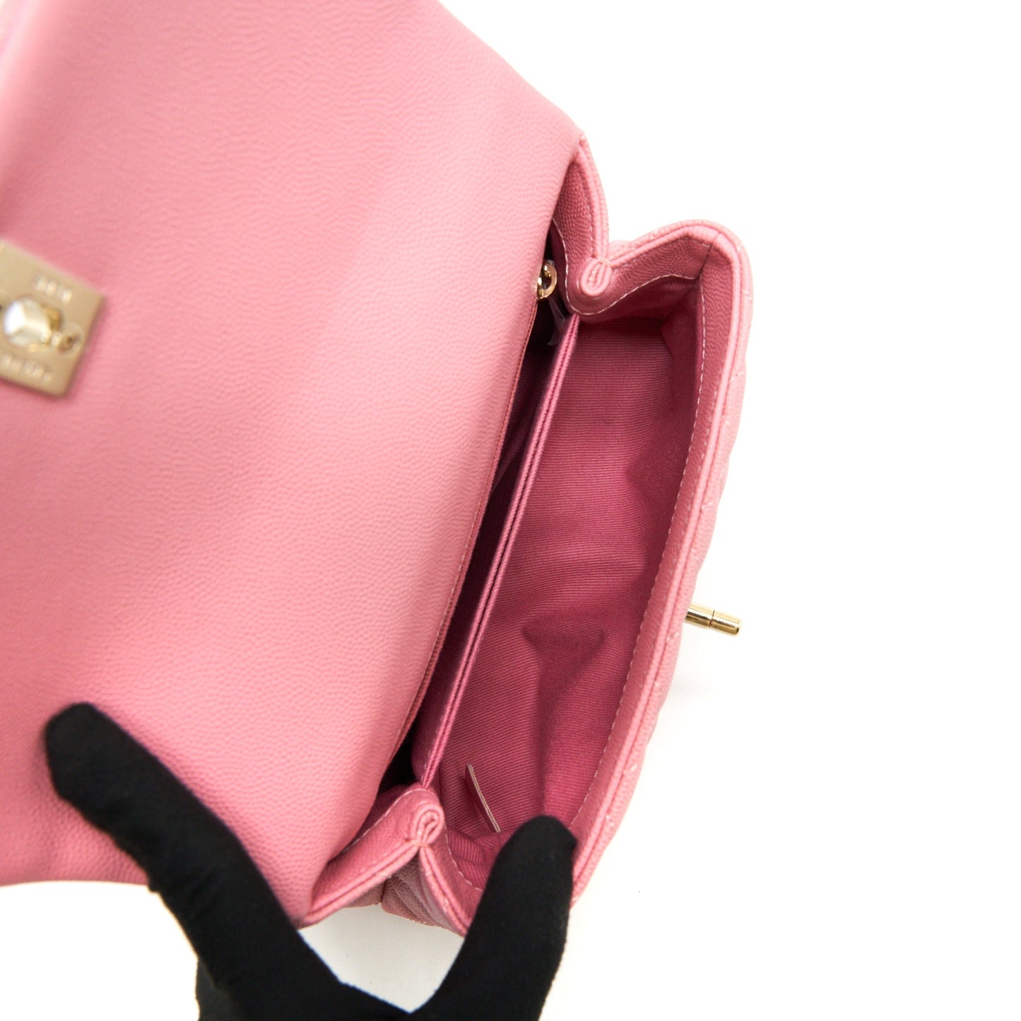 Chanel Small Coco Handle 24cm Caviar Pink L