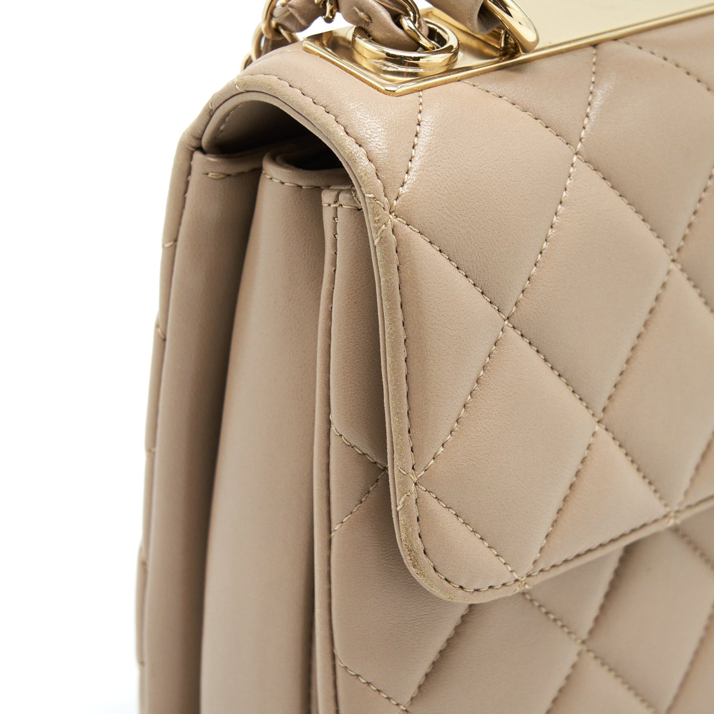 Chanel Trendy CC Flap Bag Lambskin Beige L