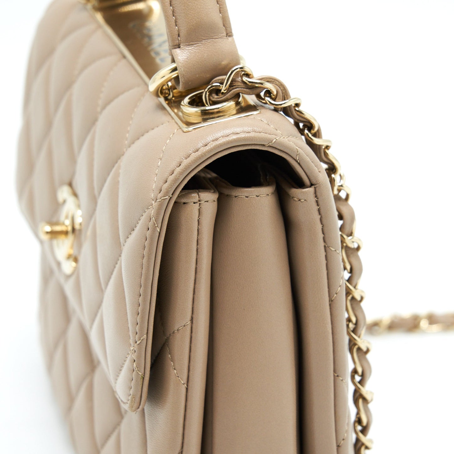 Chanel Trendy CC Flap Bag Lambskin Beige L