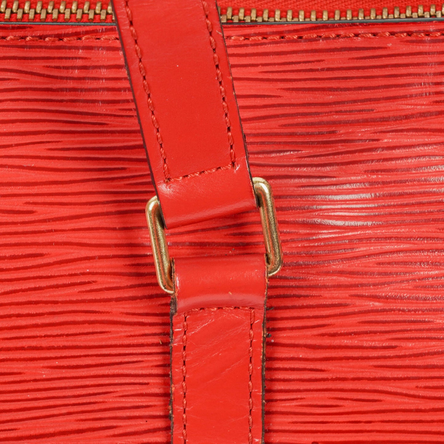 Louis Vuitton Soufflot Handbag In Red Epi Leather