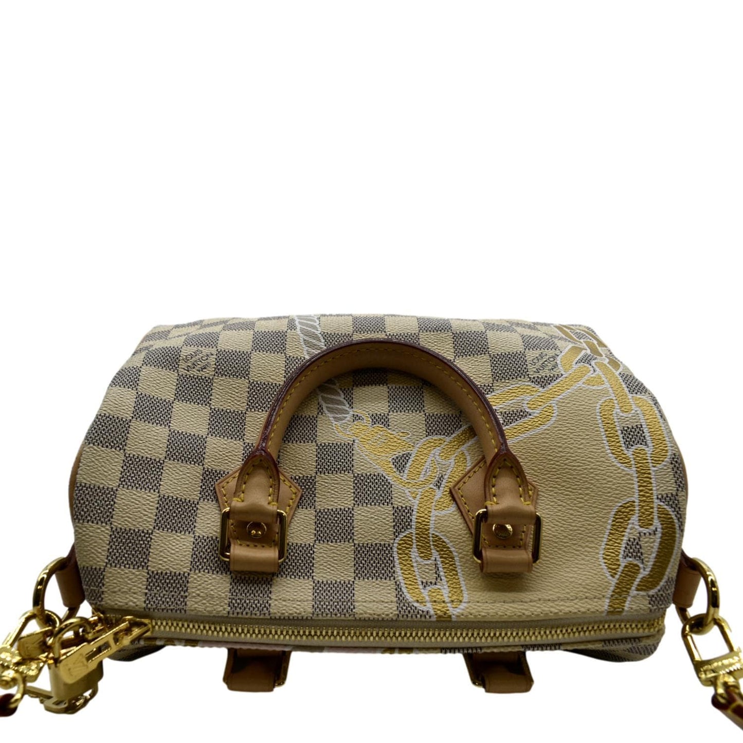 LOUIS VUITTON Nautical  25 Bandouliere Damier Azur Shoulder Bag White