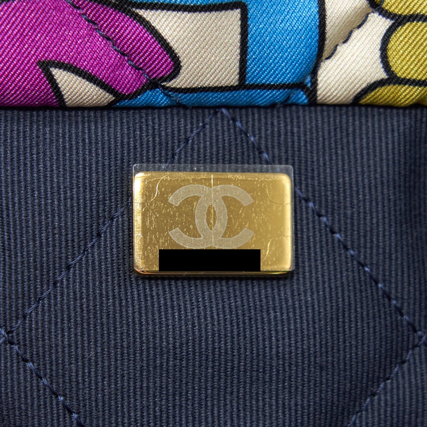 Chanel 21K Printed Barricades Quilted Logo Shopping Tote Bag Multicolour L