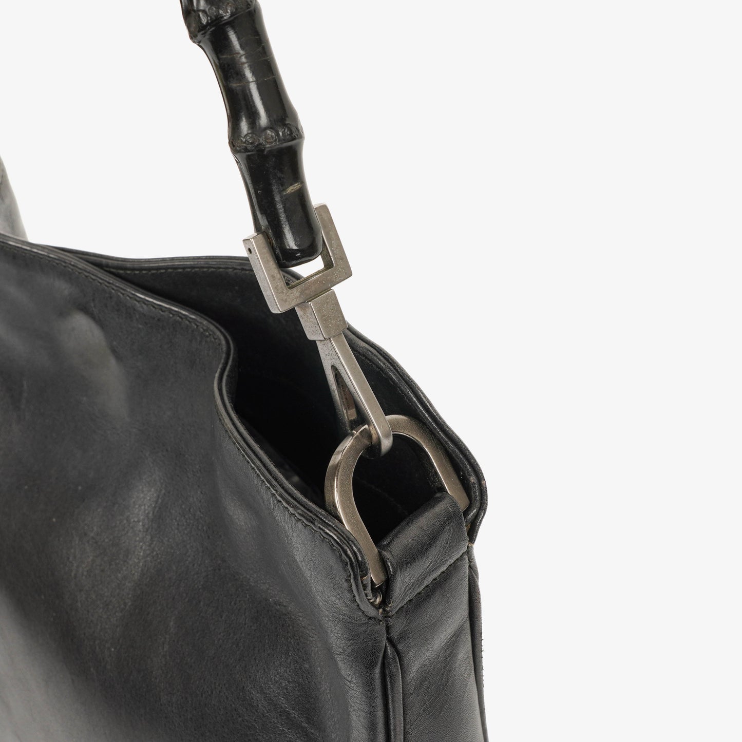 Gucci Leather Bamboo Top Handle Bag