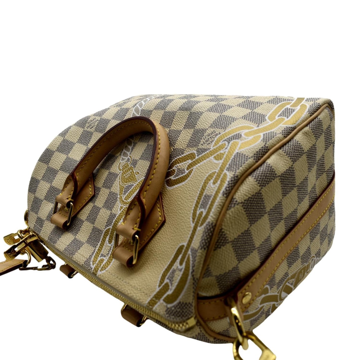 LOUIS VUITTON Nautical  25 Bandouliere Damier Azur Shoulder Bag White