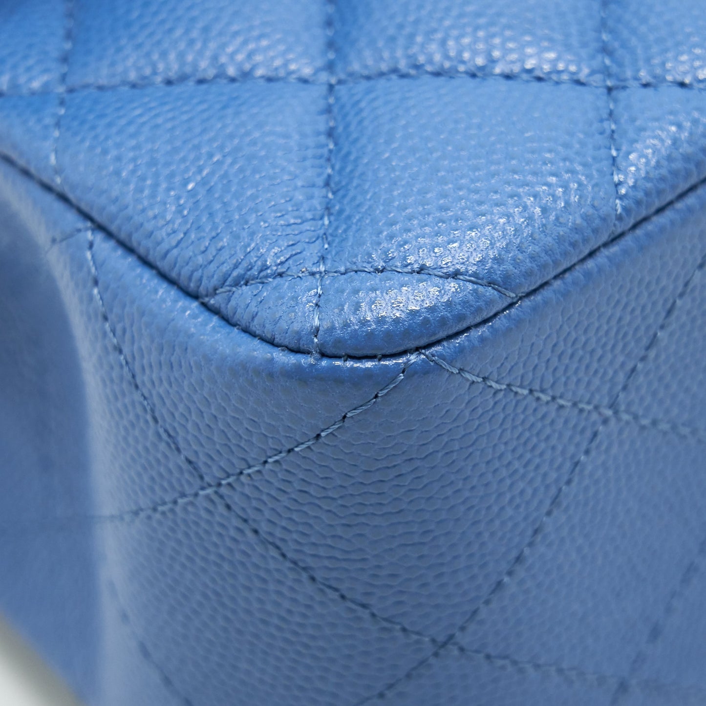 Chanel Small Classic double Flap Caviar Blue L