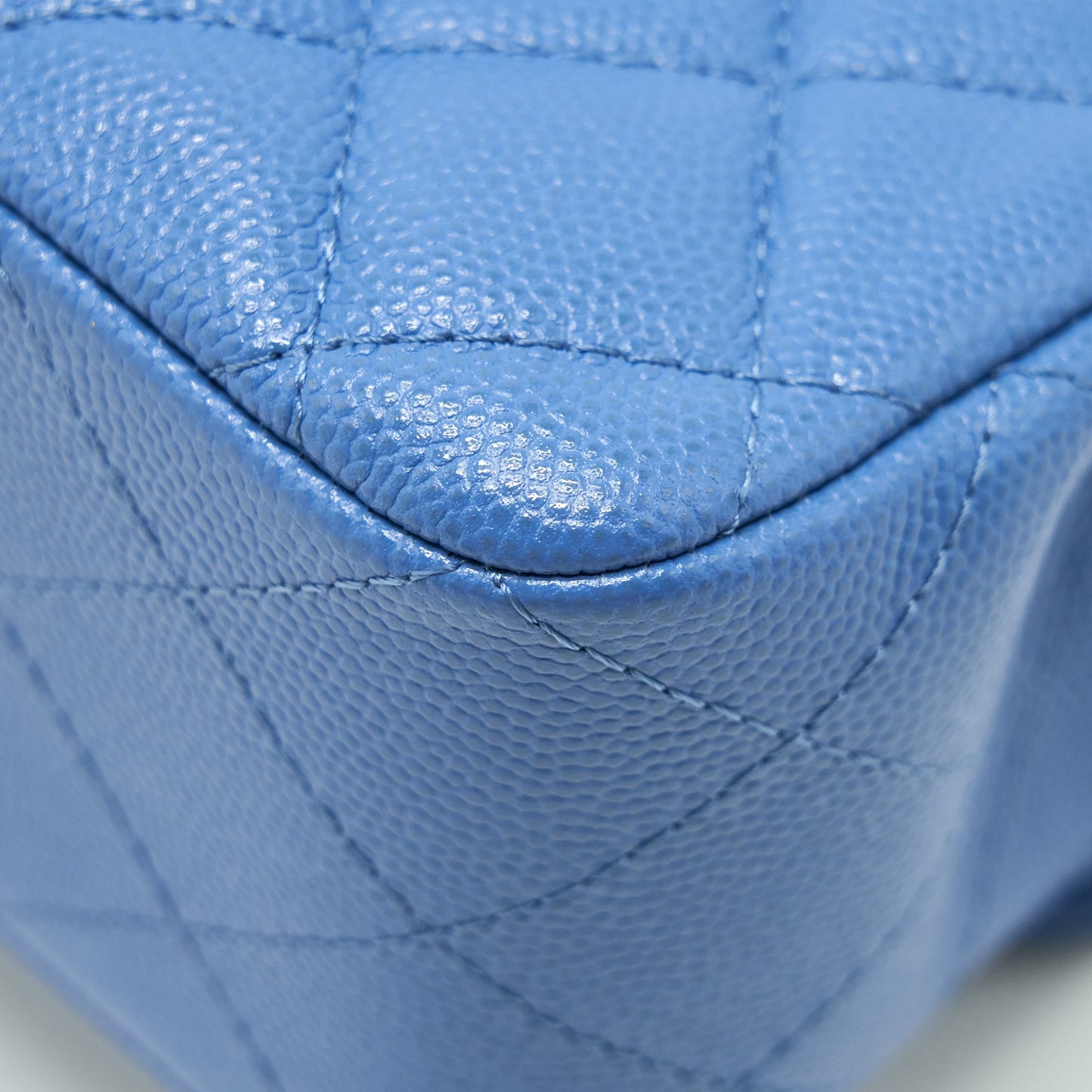 Chanel Small Classic double Flap Caviar Blue L