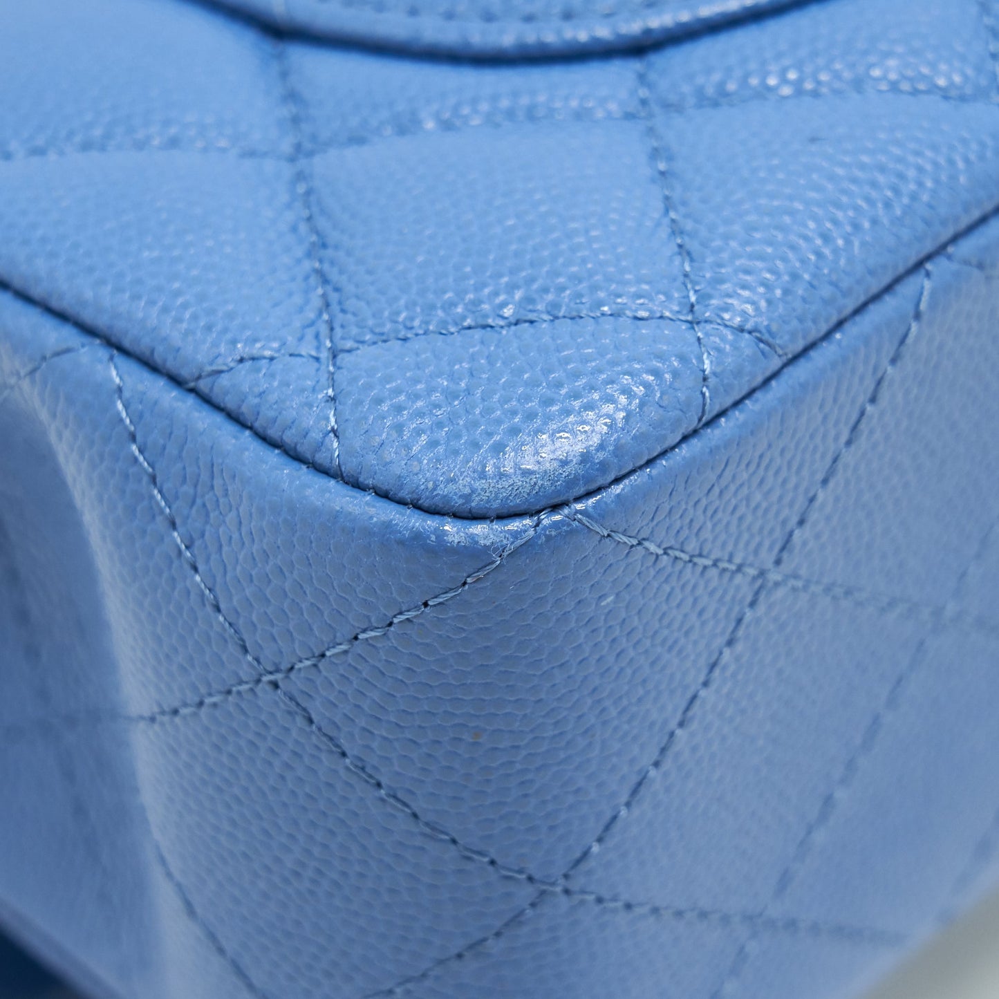 Chanel Small Classic double Flap Caviar Blue L