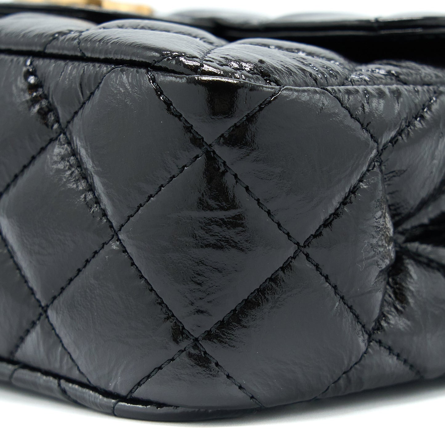 Chanel 23C Small Hobo Bag Shiny Calfskin Black Brushed  (Microchip)