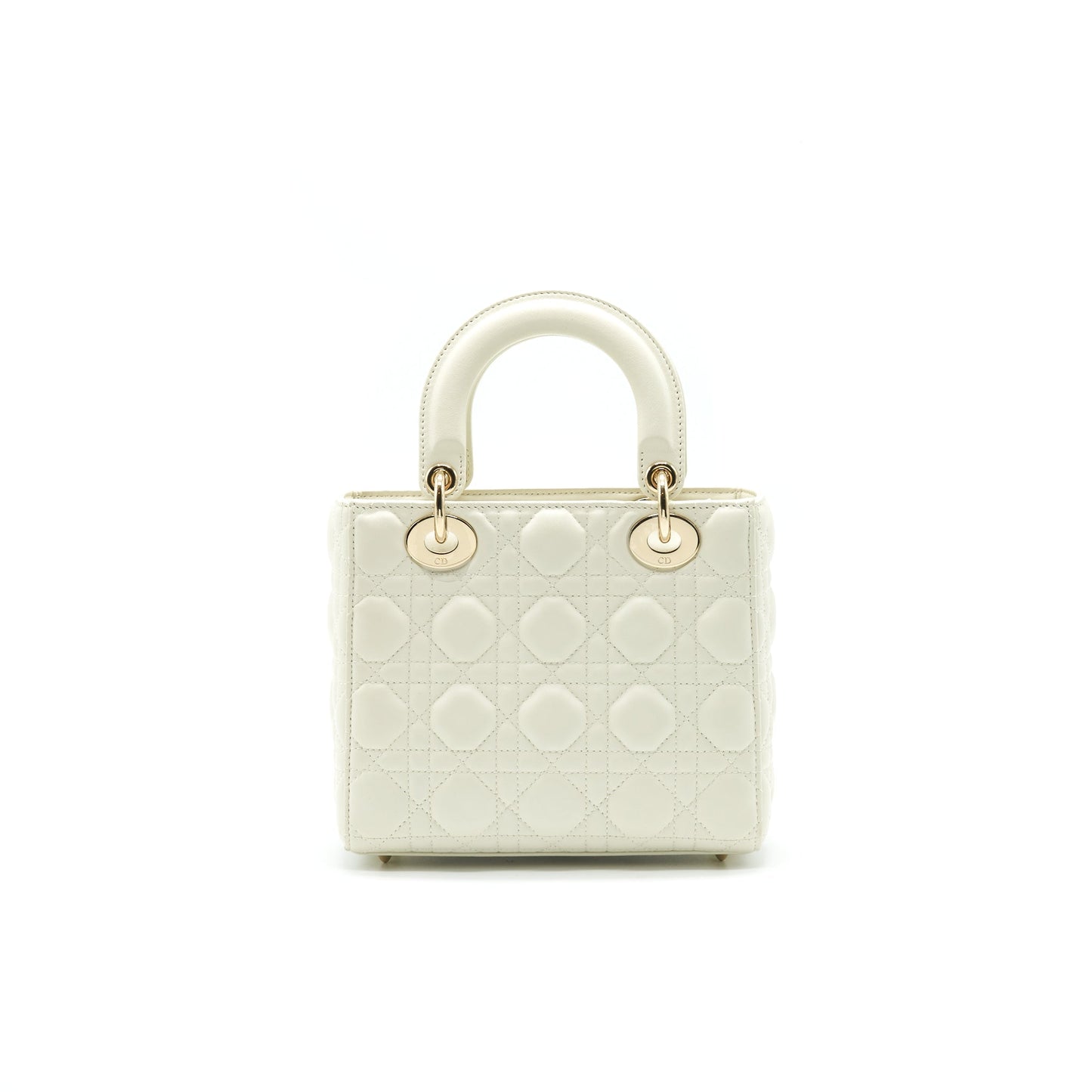 CHRISTIAN Small Lady Dior Cream With