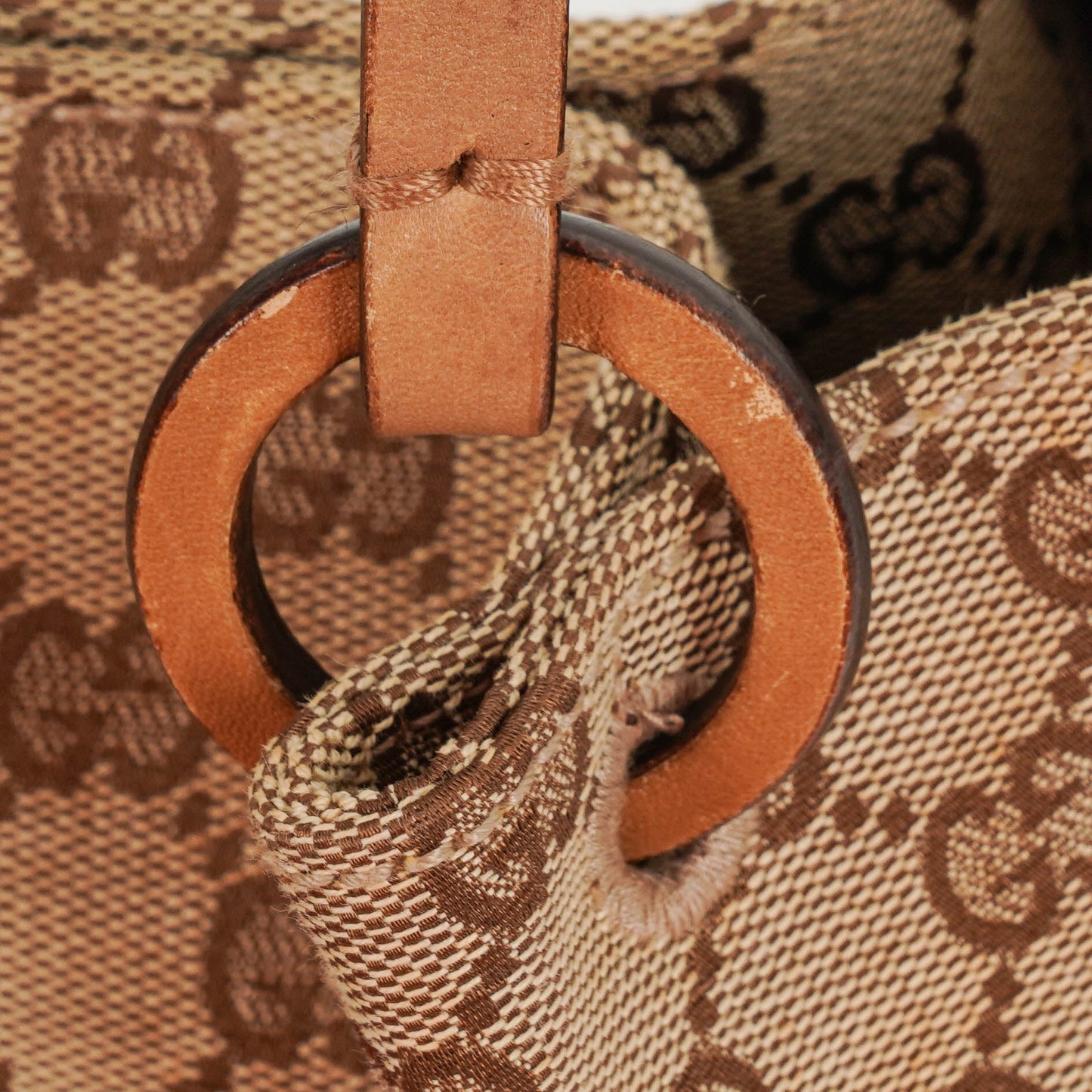 Gucci GG Canvas Beige Tote Bag