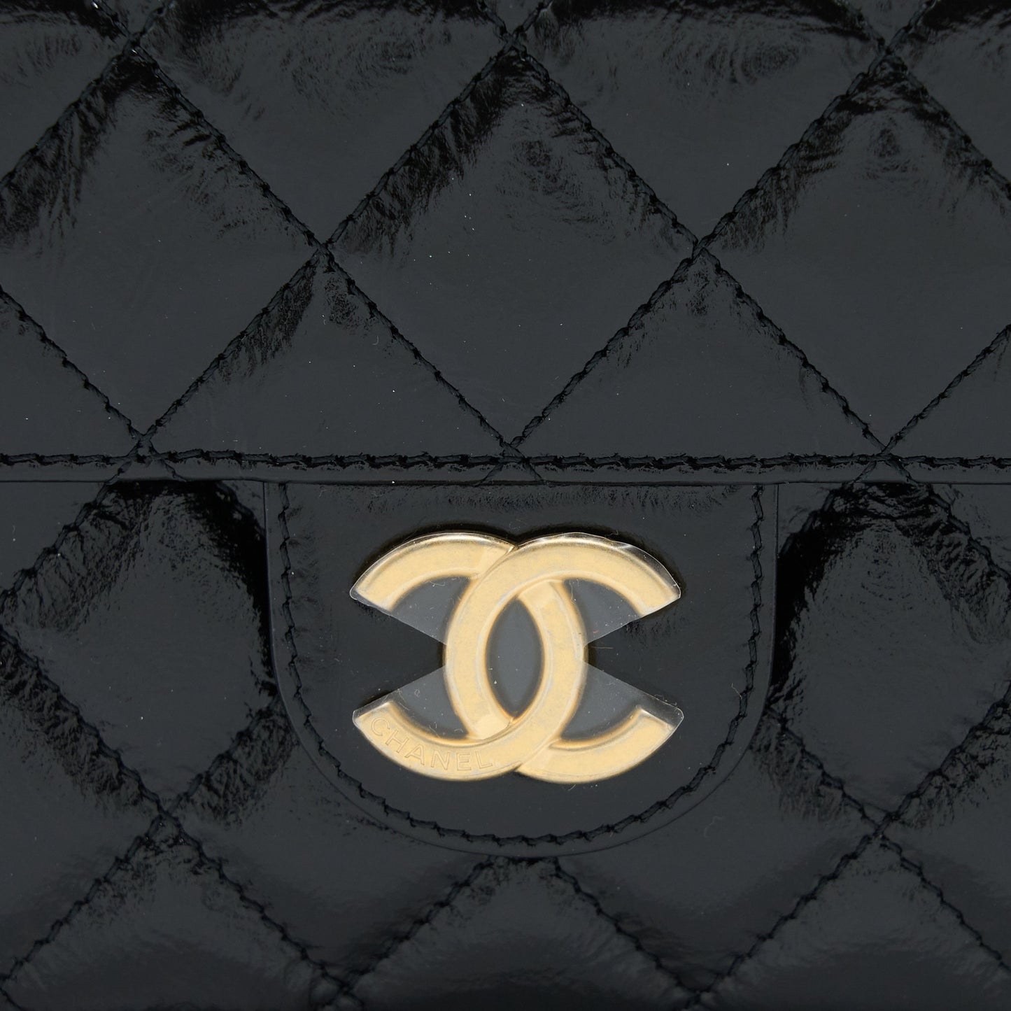 Chanel 23C Small Hobo Bag Shiny Calfskin Black Brushed  (Microchip)