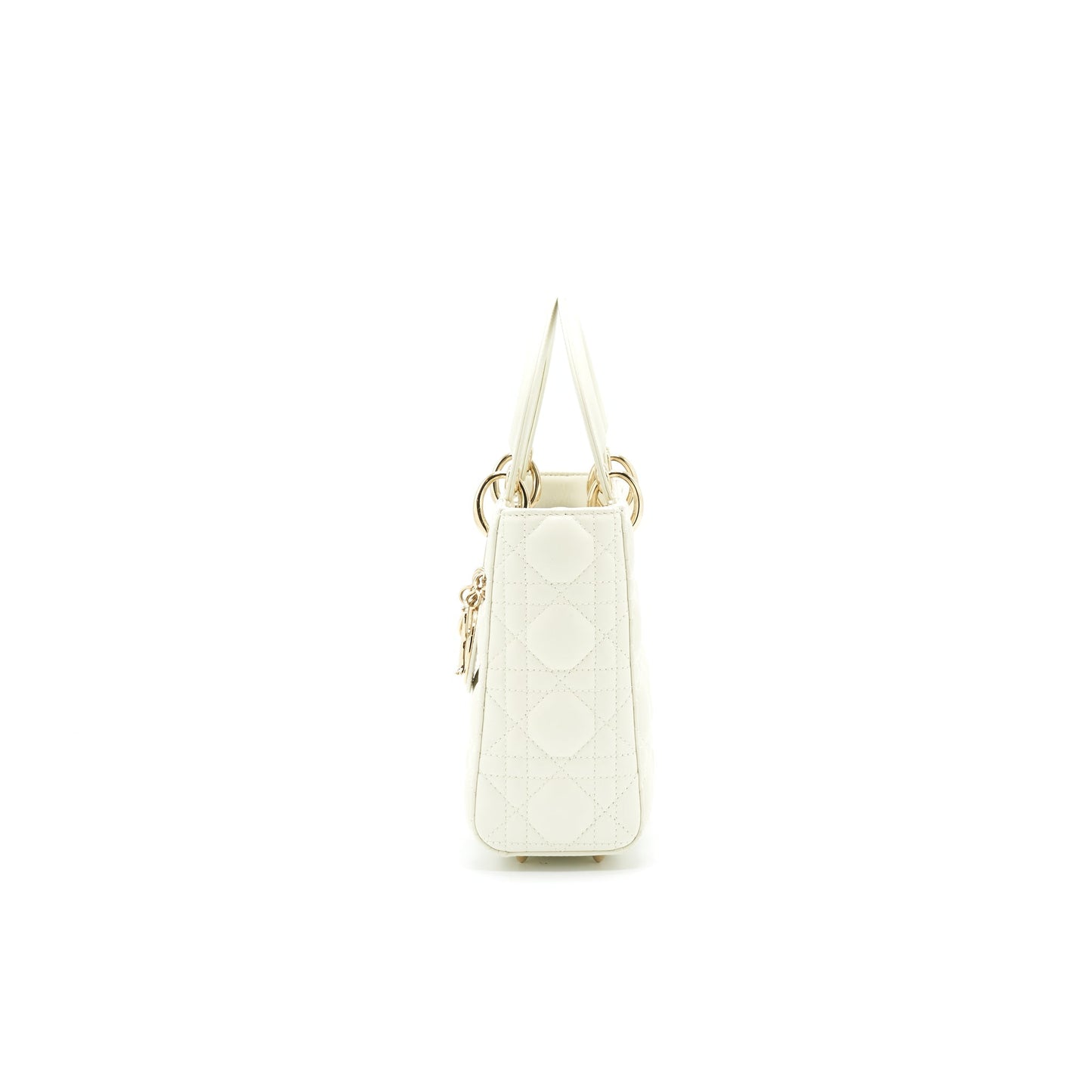 CHRISTIAN Small Lady Dior Cream With