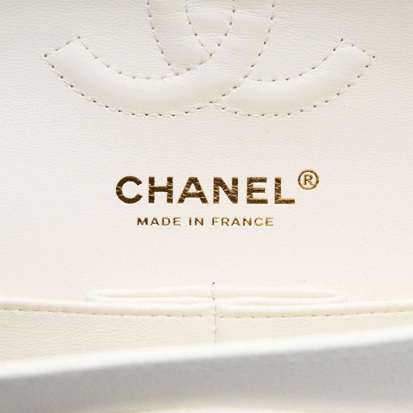 Chanel Small Classic Flap Bag Caviar White L (Microchip)