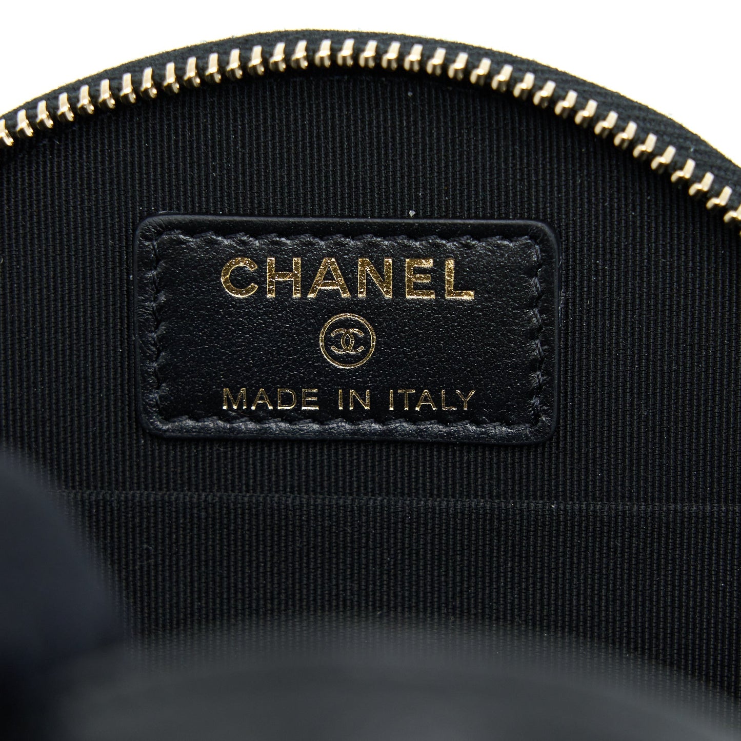 Chanel Mini Round Purse Vanity Caviar Black L