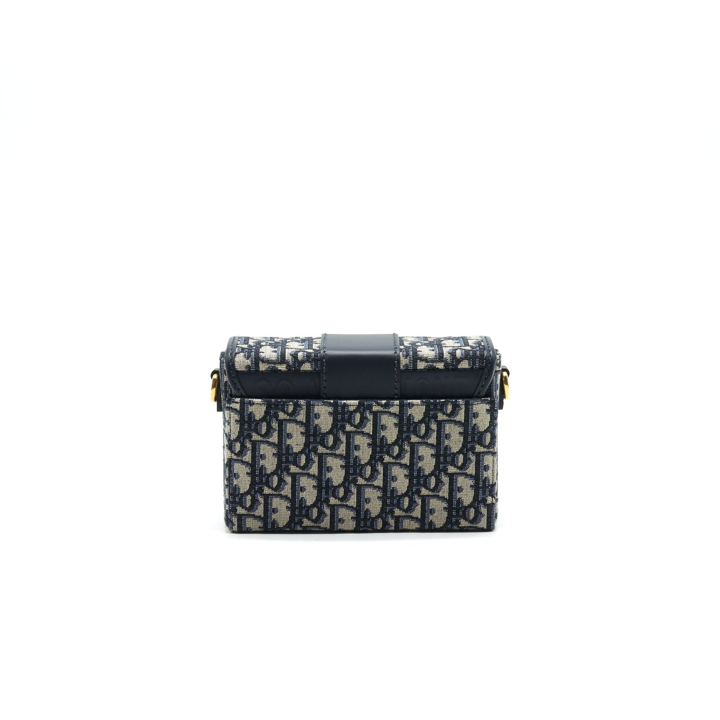 Christian Dior 30 Montaigne Box Purse Oblique Canvas Blue
