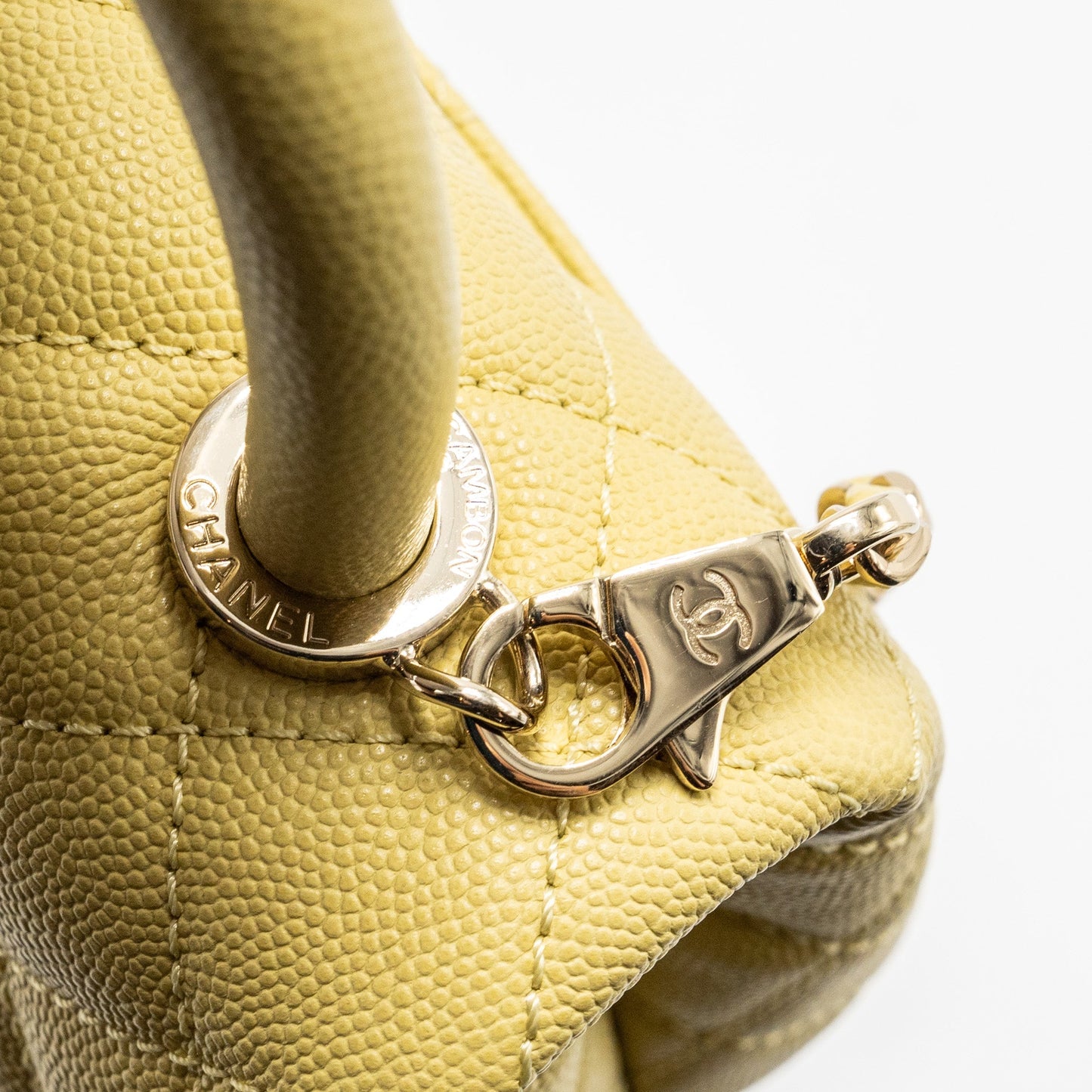 Chanel Mini Cocohandle caviar Yellow L