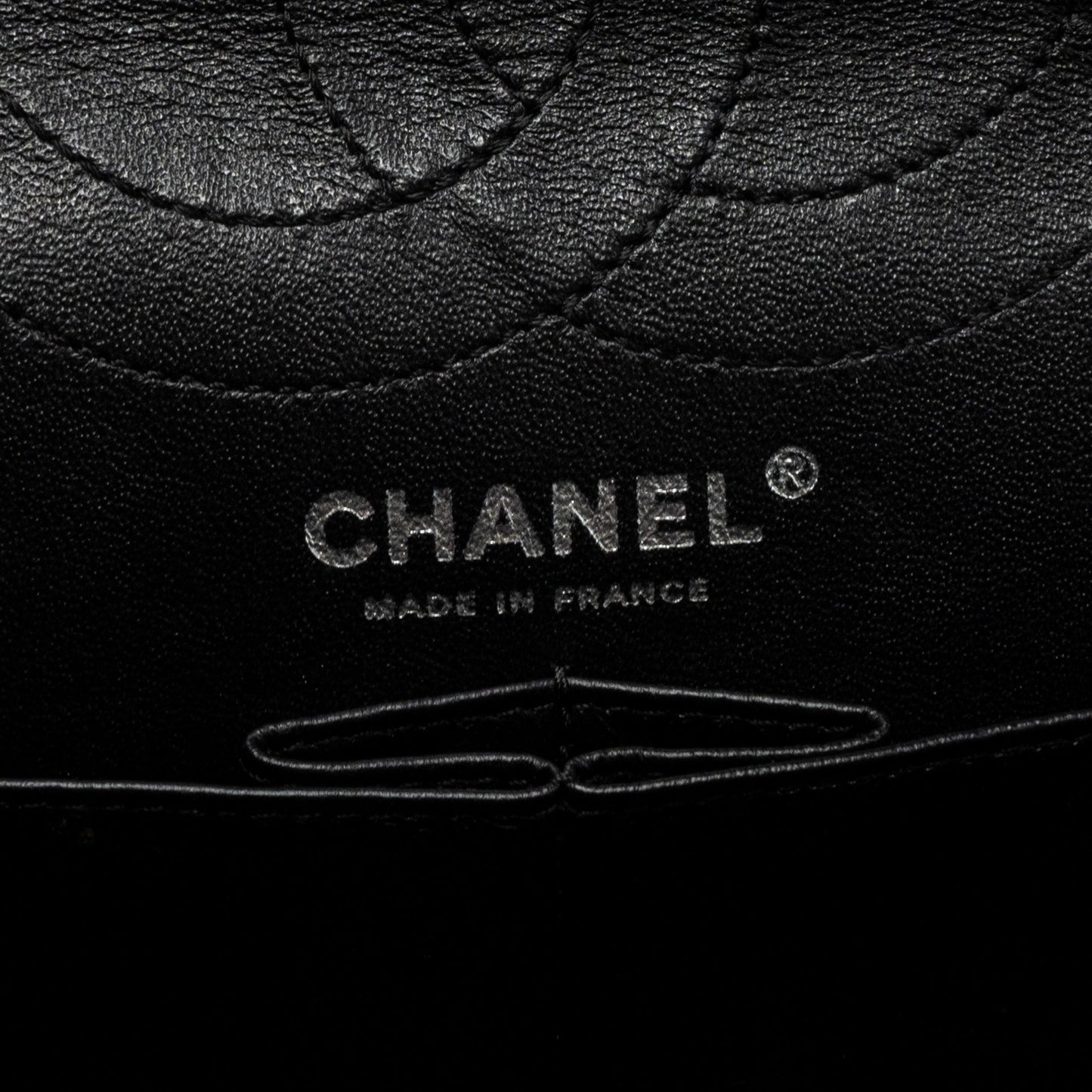 Chanel 2.55 226 Reissue Double Flap Bag Grained Calfskin Black